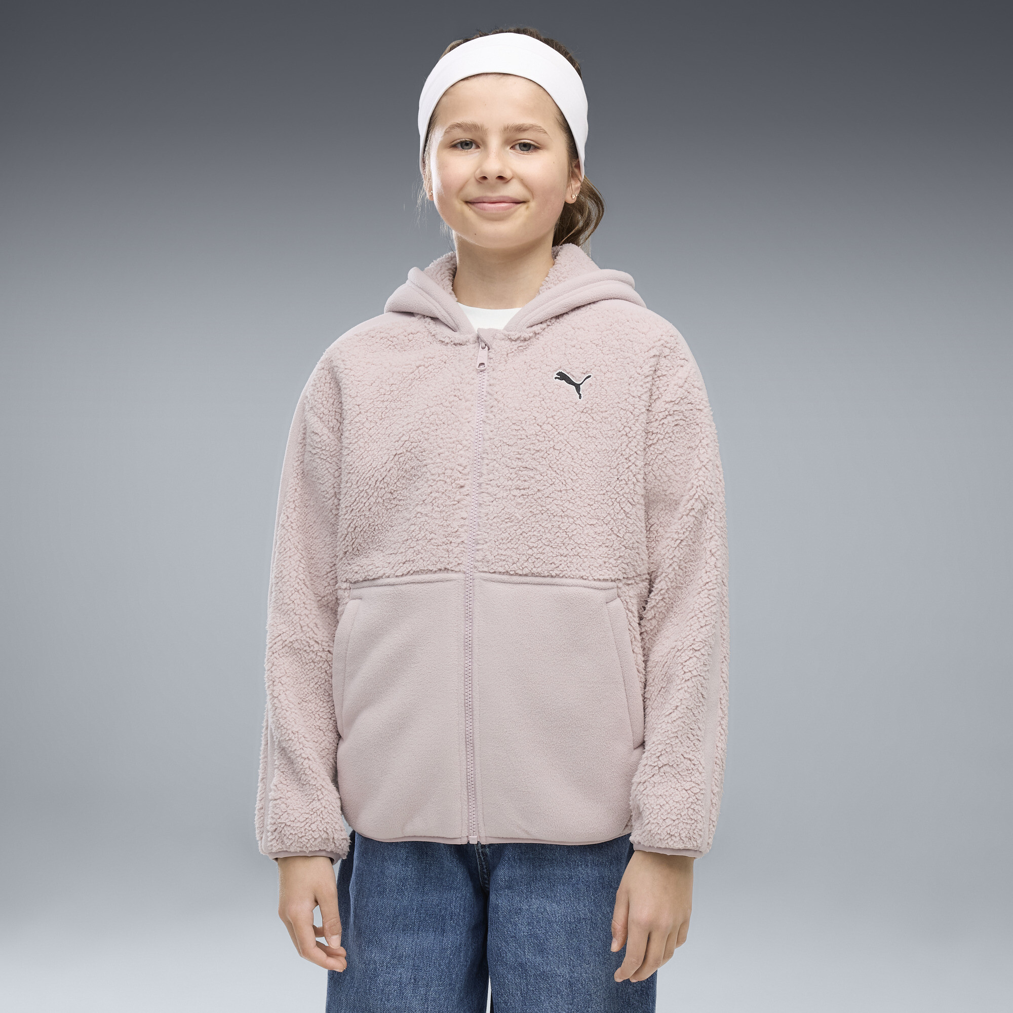 PUMA Essentials Elevated Winterized Relaxed Sweatjacke Teenager, Kleidung, Rosa, 13-14Y