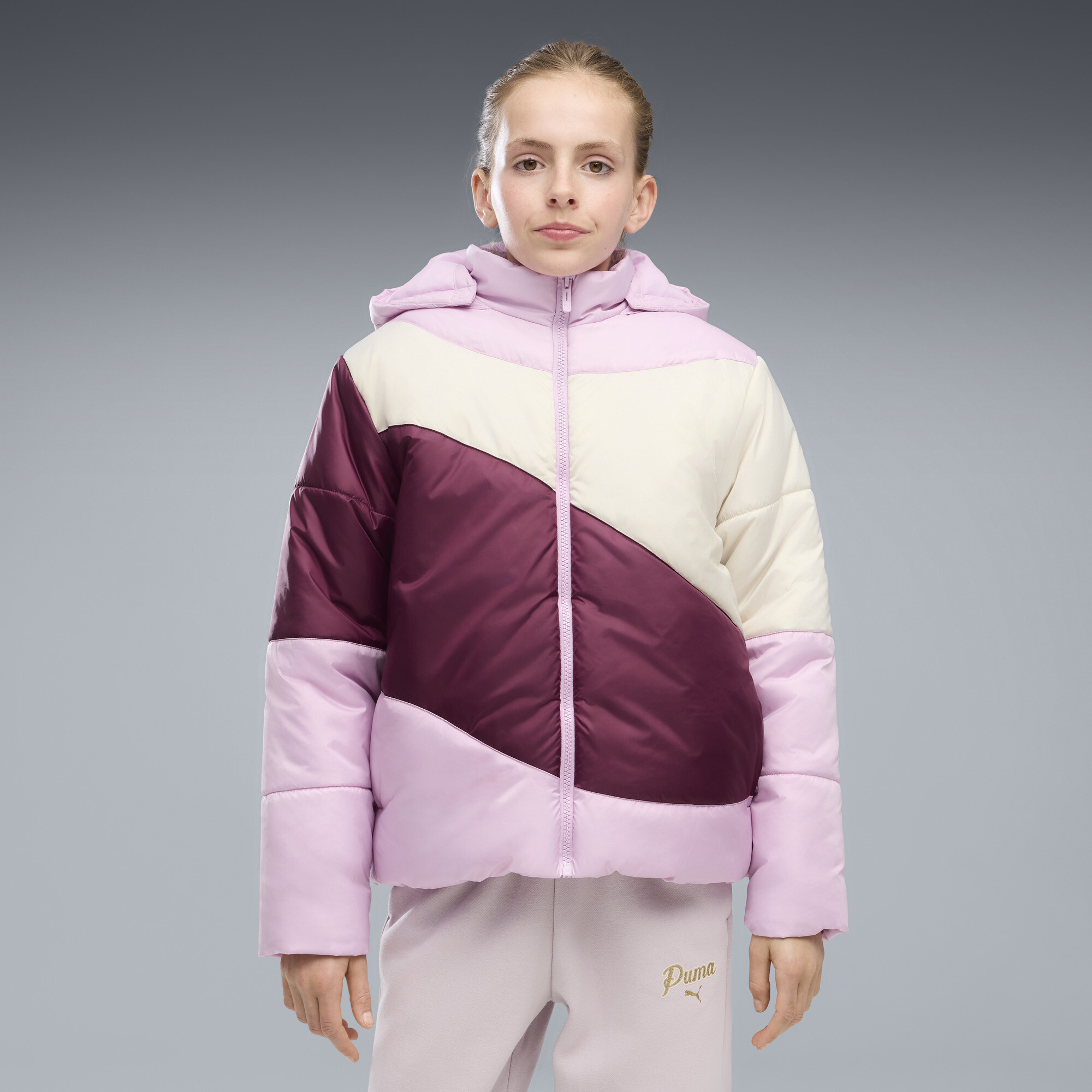 PUMA Relaxed Steppjacke Teenager, Kleidung, Rosa, 5-6Y