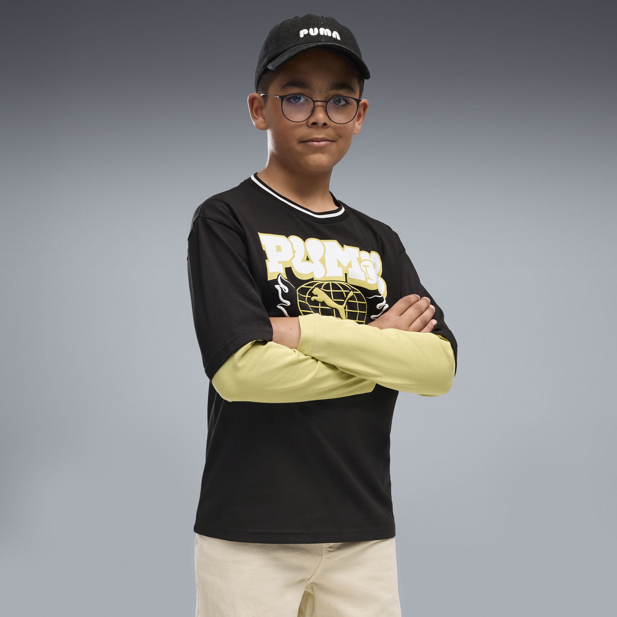 PUMA T-shirt dcontract manches longues MID 90s Enfant et Adolescent Accessoires Noir 9-10Y 28 €