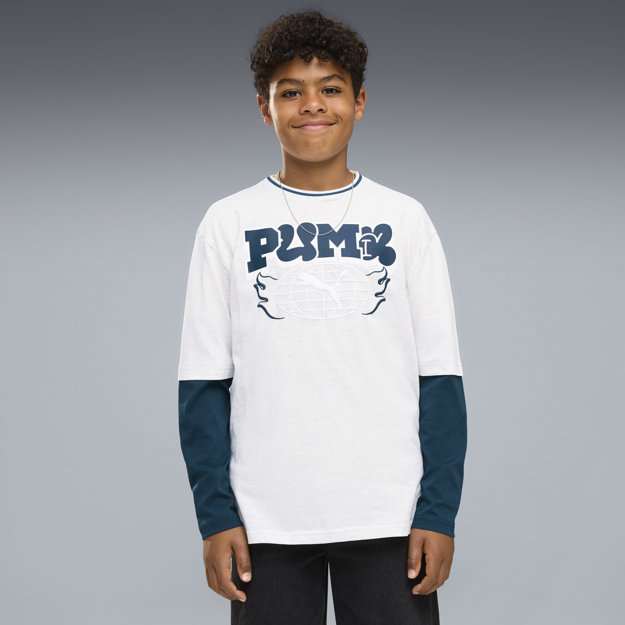 PUMA T-shirt dcontract manches longues MID 90s Enfant et Adolescent Accessoires Blanc 13-14Y 28 €