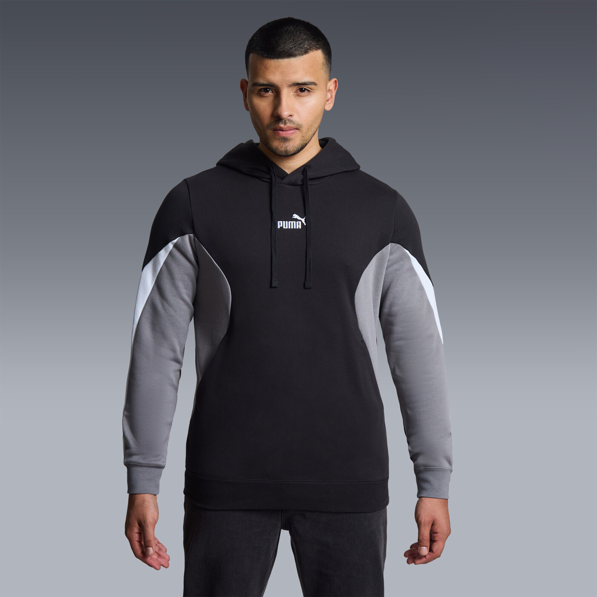 Polerón con capucha Essentials Block para hombre