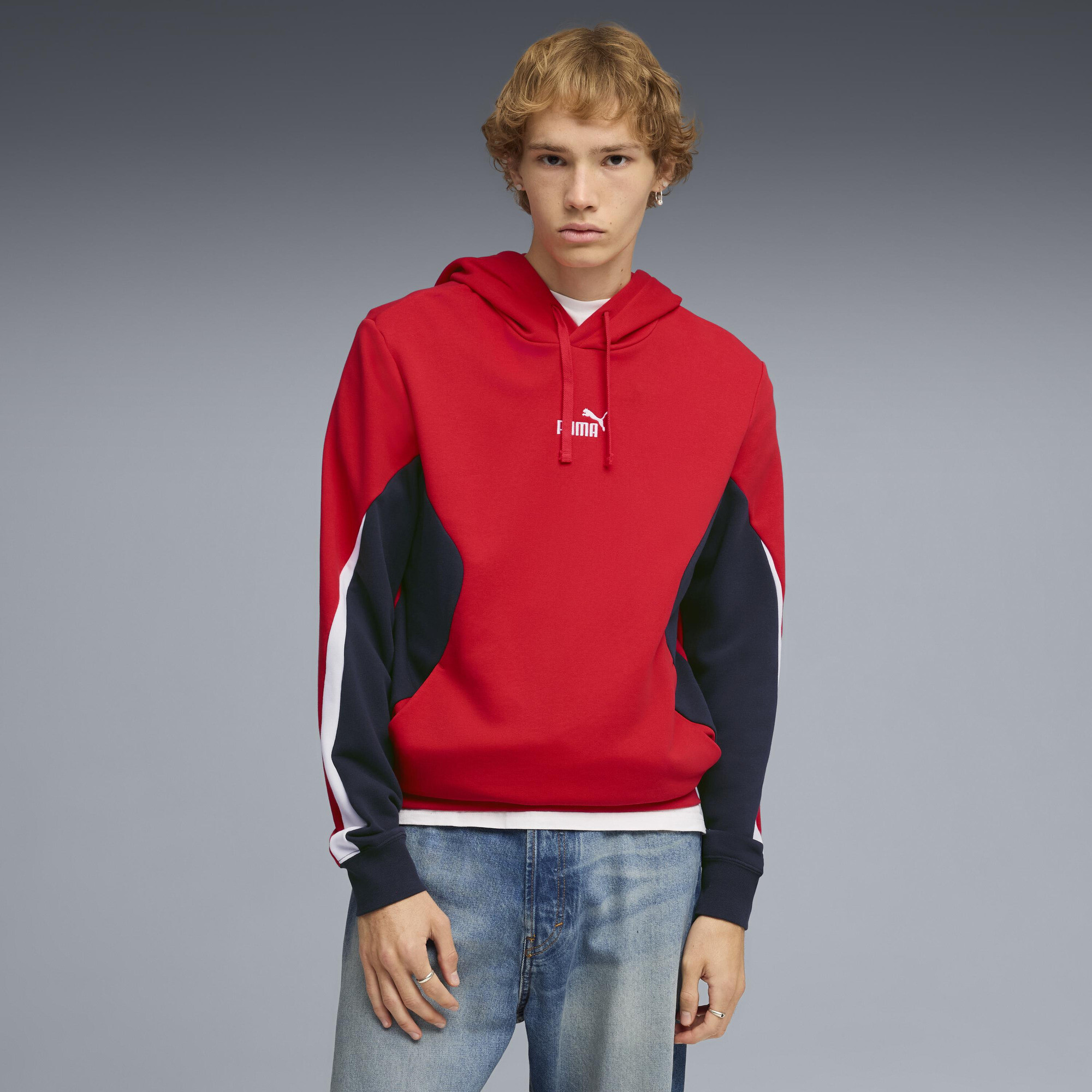 Polerón con capucha Essentials Block para hombre