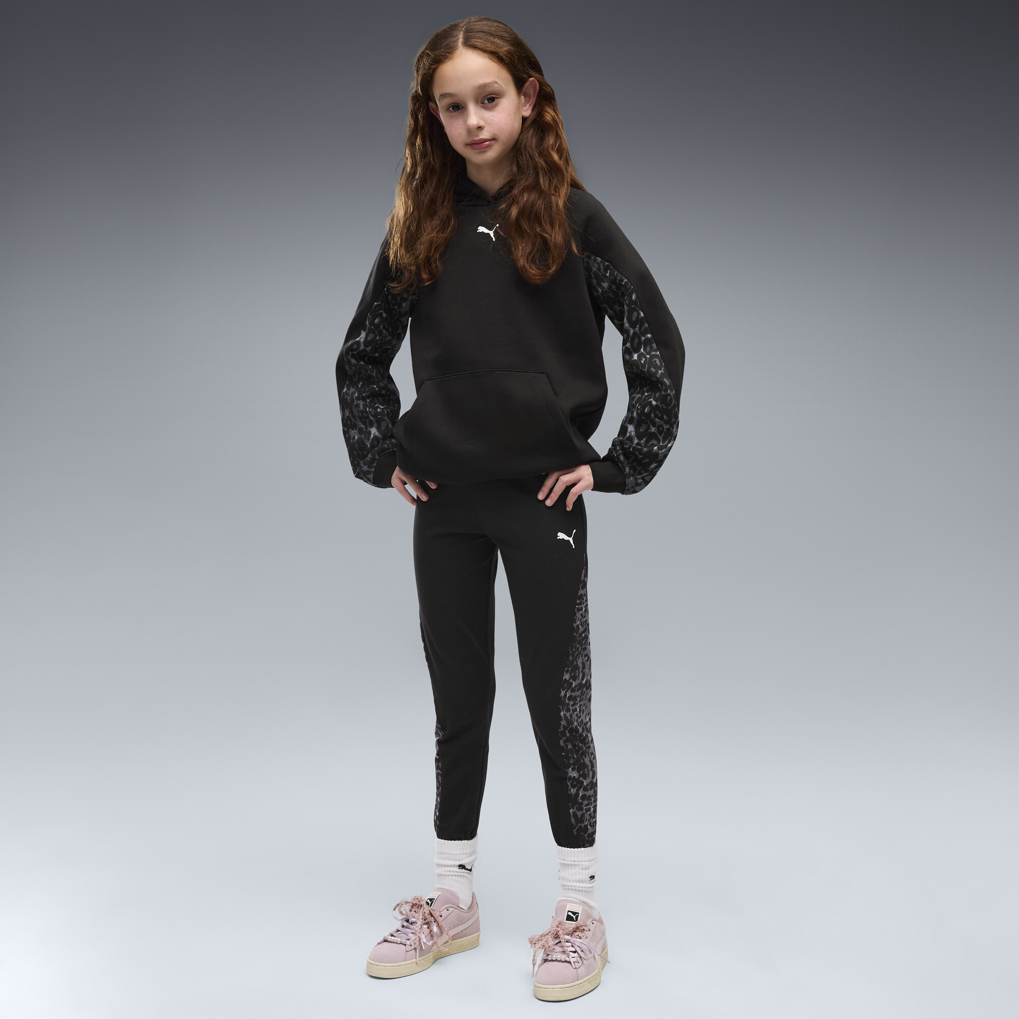 Młodzieżowe legginsy PUMA Sport Animal 7/8, Odzież, Czarny, 13-14Y