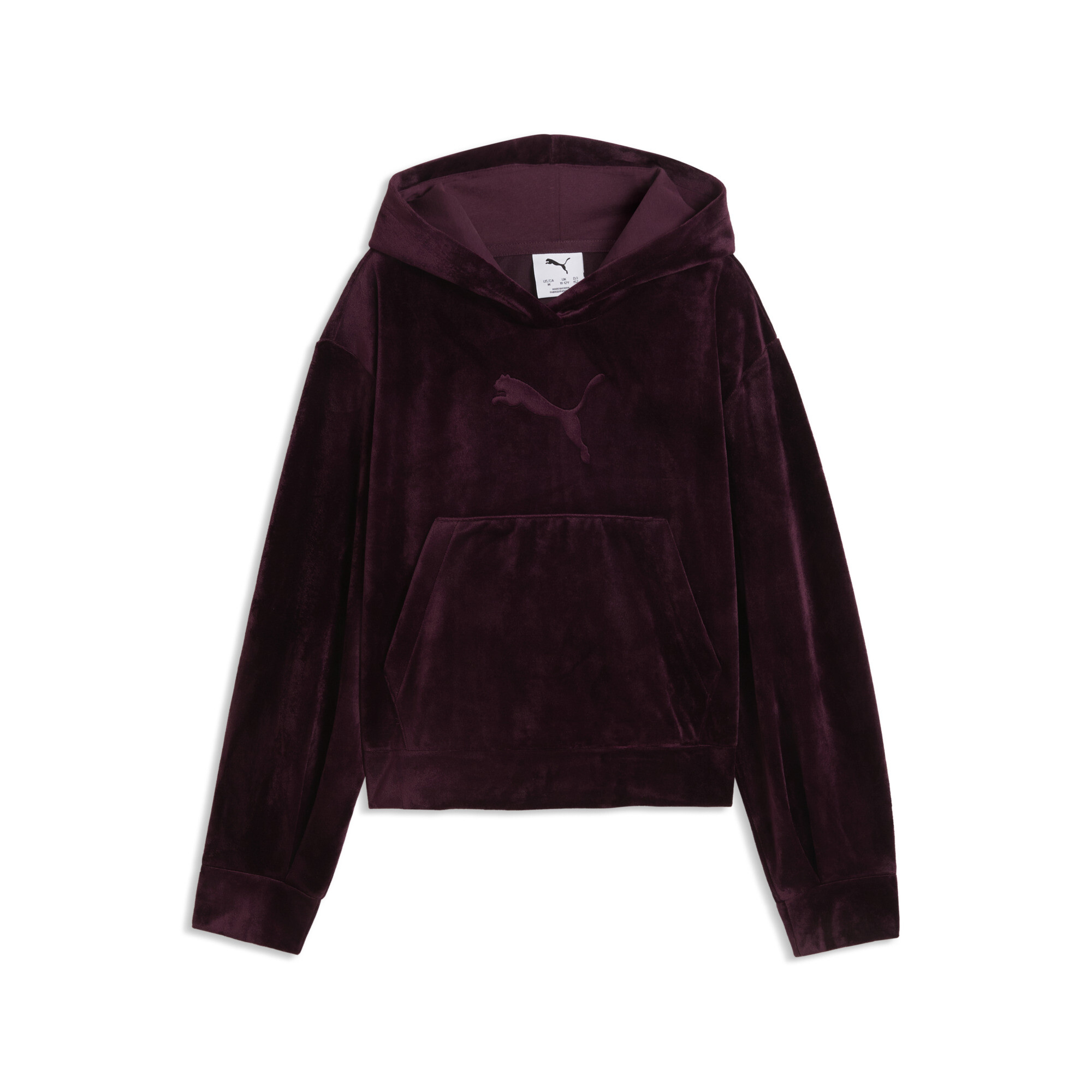 PUMA Hoodie court décontracté en velours Essentials Elevated Enfant et Adolescent Accessoires 11 12Y