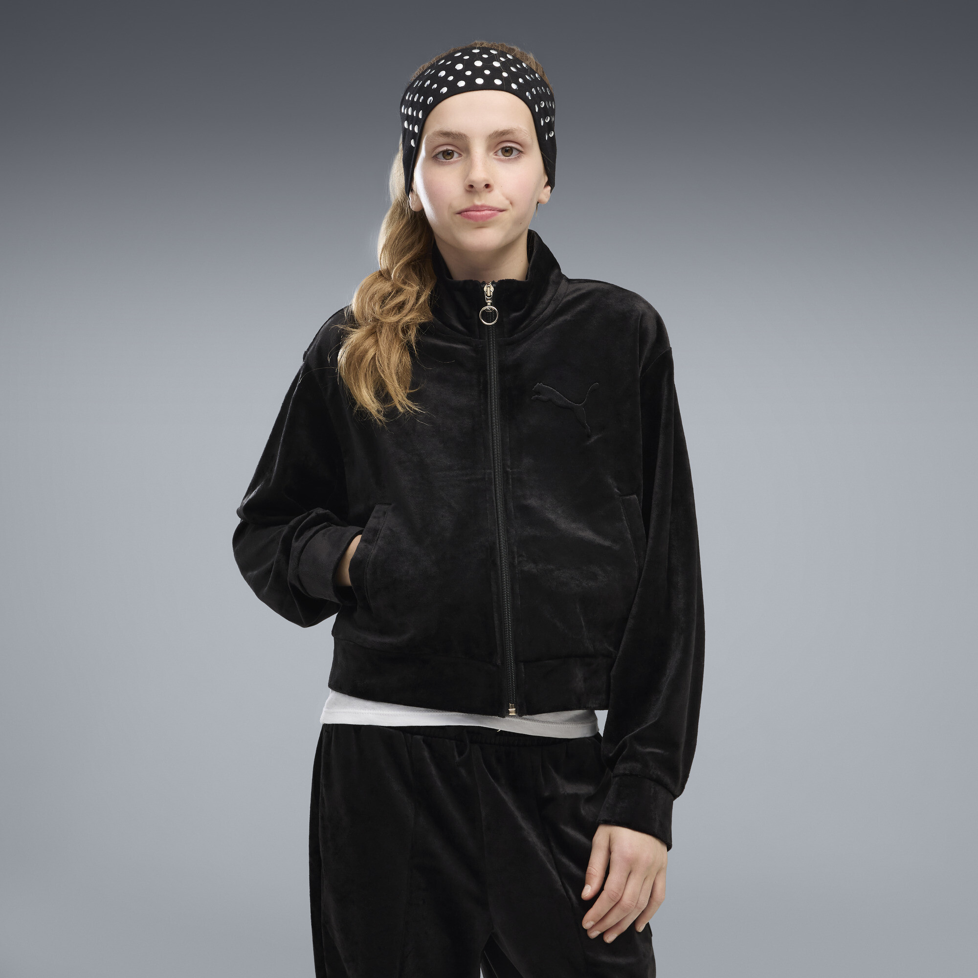 PUMA Veste de survêtement en velours Essentials Elevated Enfant et Adolescent Vêtements 11 12Y