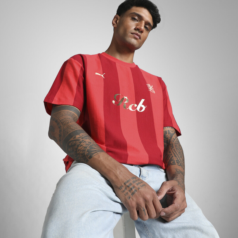 

Men's PUMA X RCB Retro Striper Men’s Relaxed Fit Cricket T-shirt