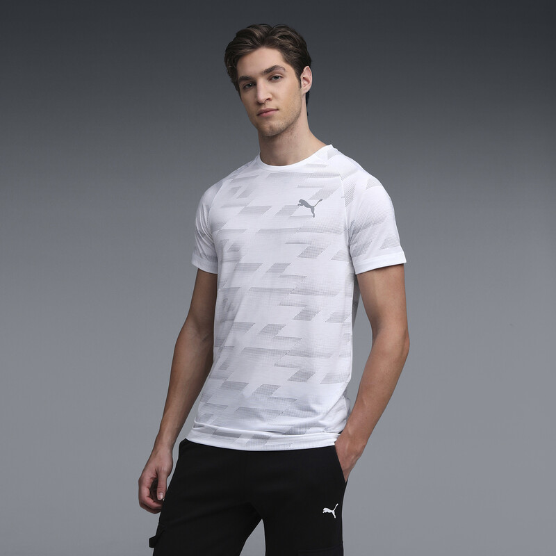 Men's PUMA Evostripe All-Over-Print Slim Fit Tee