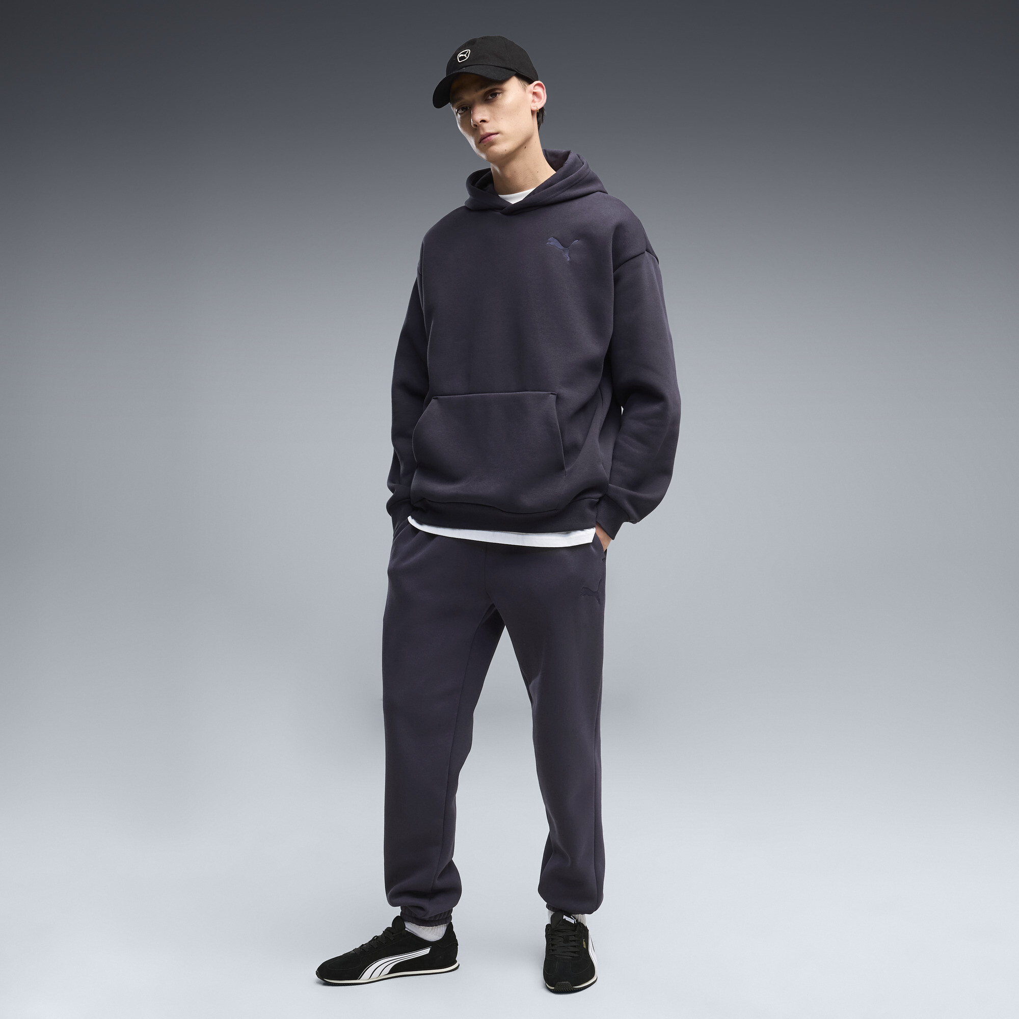 PUMA Elevated Essentials Men's Fleece Sweatpants in Blue, Size L