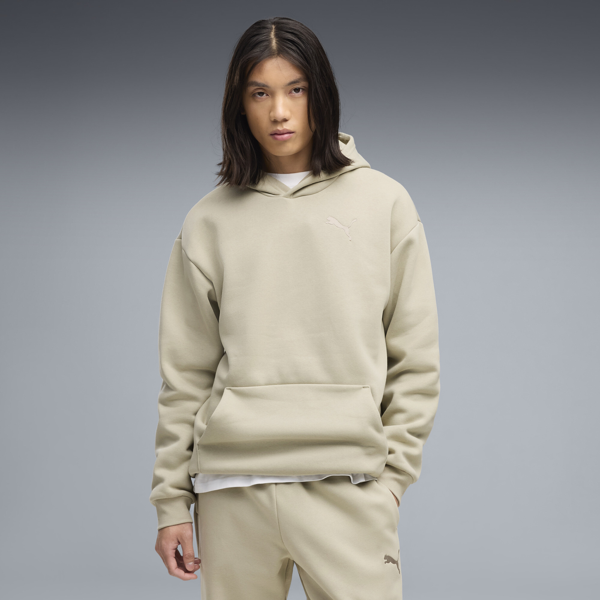 PUMA Elevated Essentials Men's Hoodie in Beige, Size S