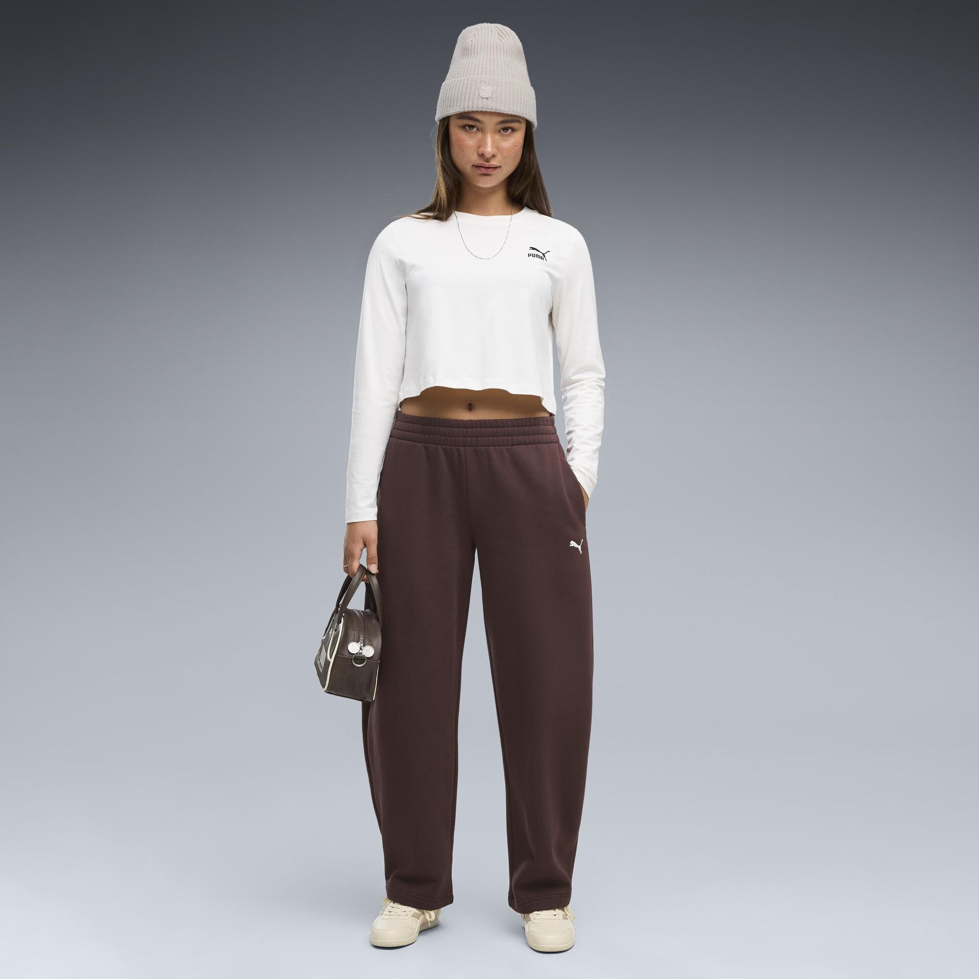Pantalones Essentials de corte barrel relajado para mujer