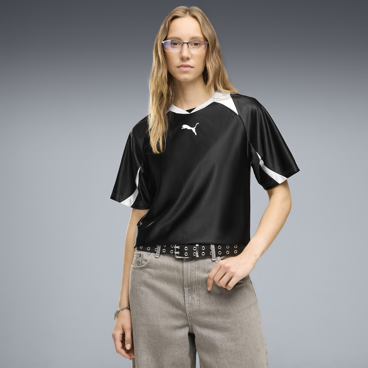 Street Relaxed Jersey Women in Black by PUMA, XS