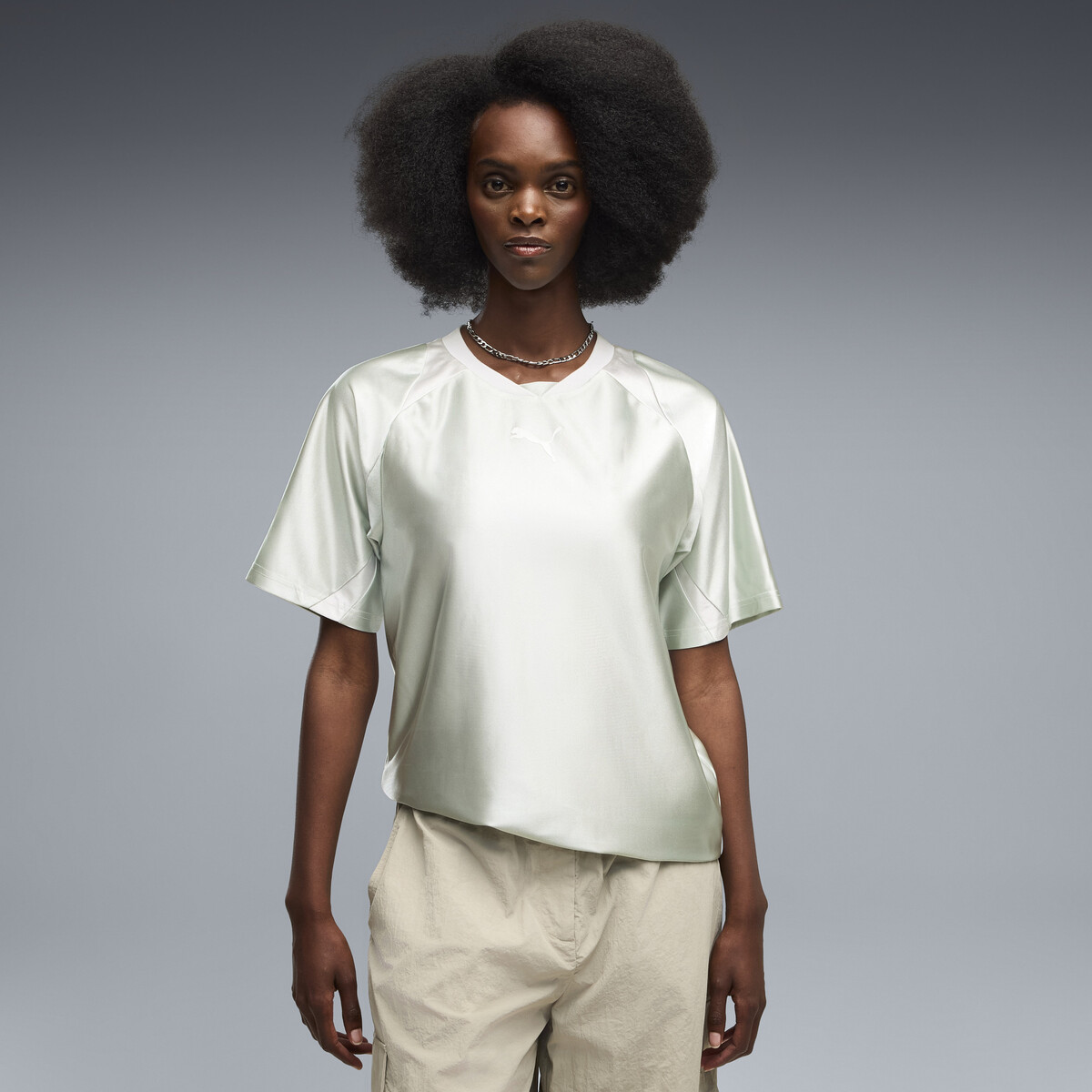 Street Relaxed Jersey Women in Créme De Mint by PUMA, XL