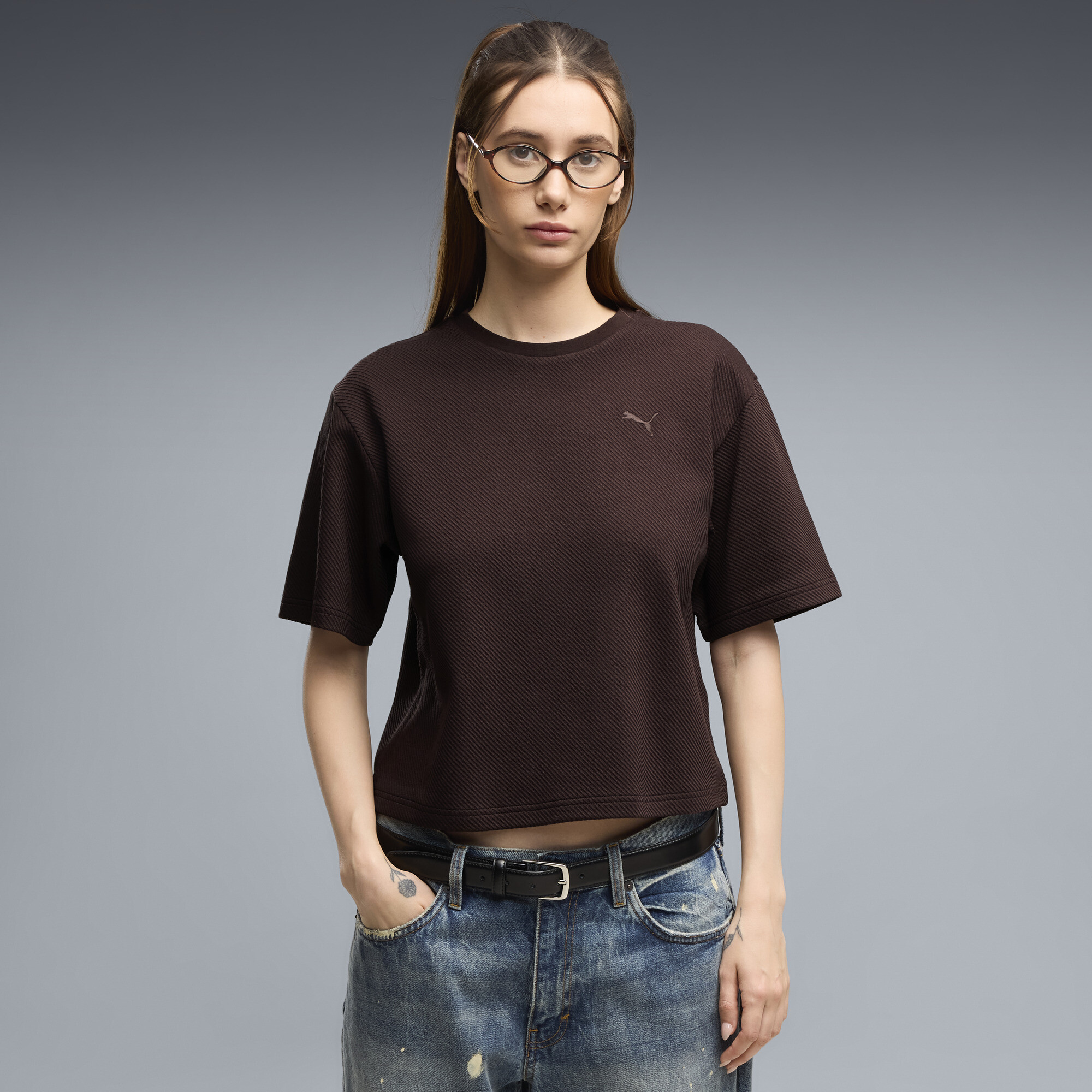PUMA T shirt décontract é Essentials Elevated Femme Vêtements