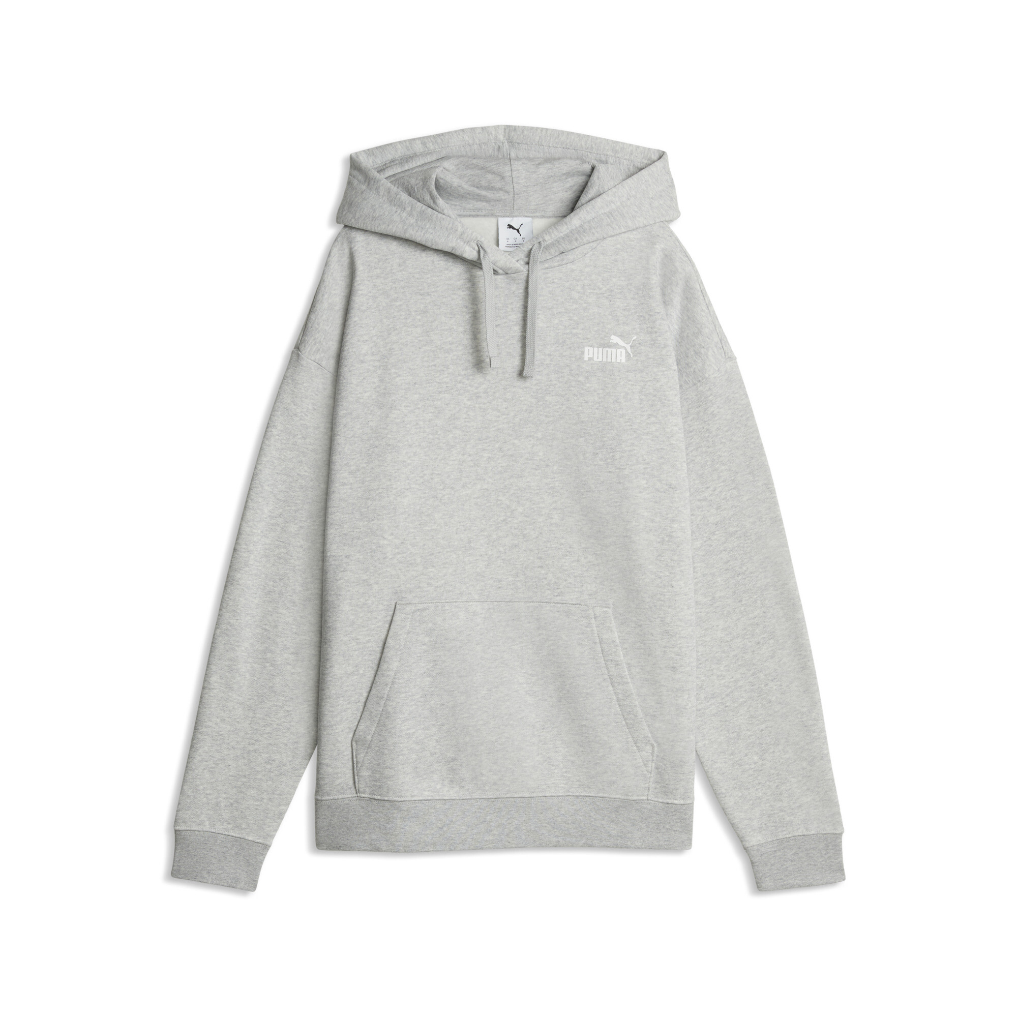 PUMA Damska bluza z kapturem Essentials o luźnym kroju, Odzież, Szary, M