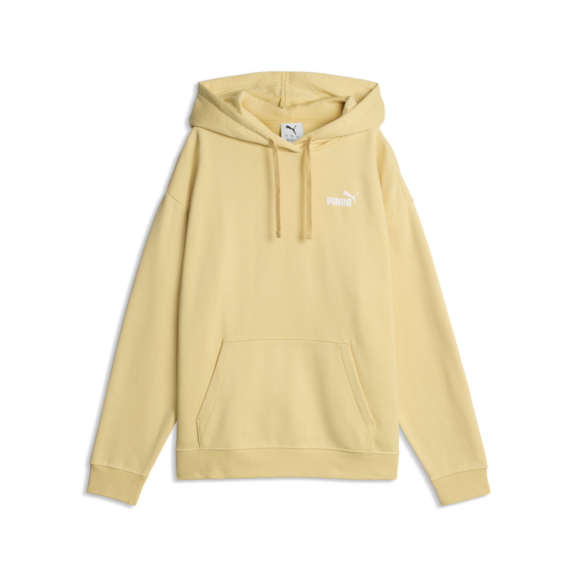 PUMA Damska bluza z kapturem Essentials o luźnym kroju, Odzież, Beżowy, M