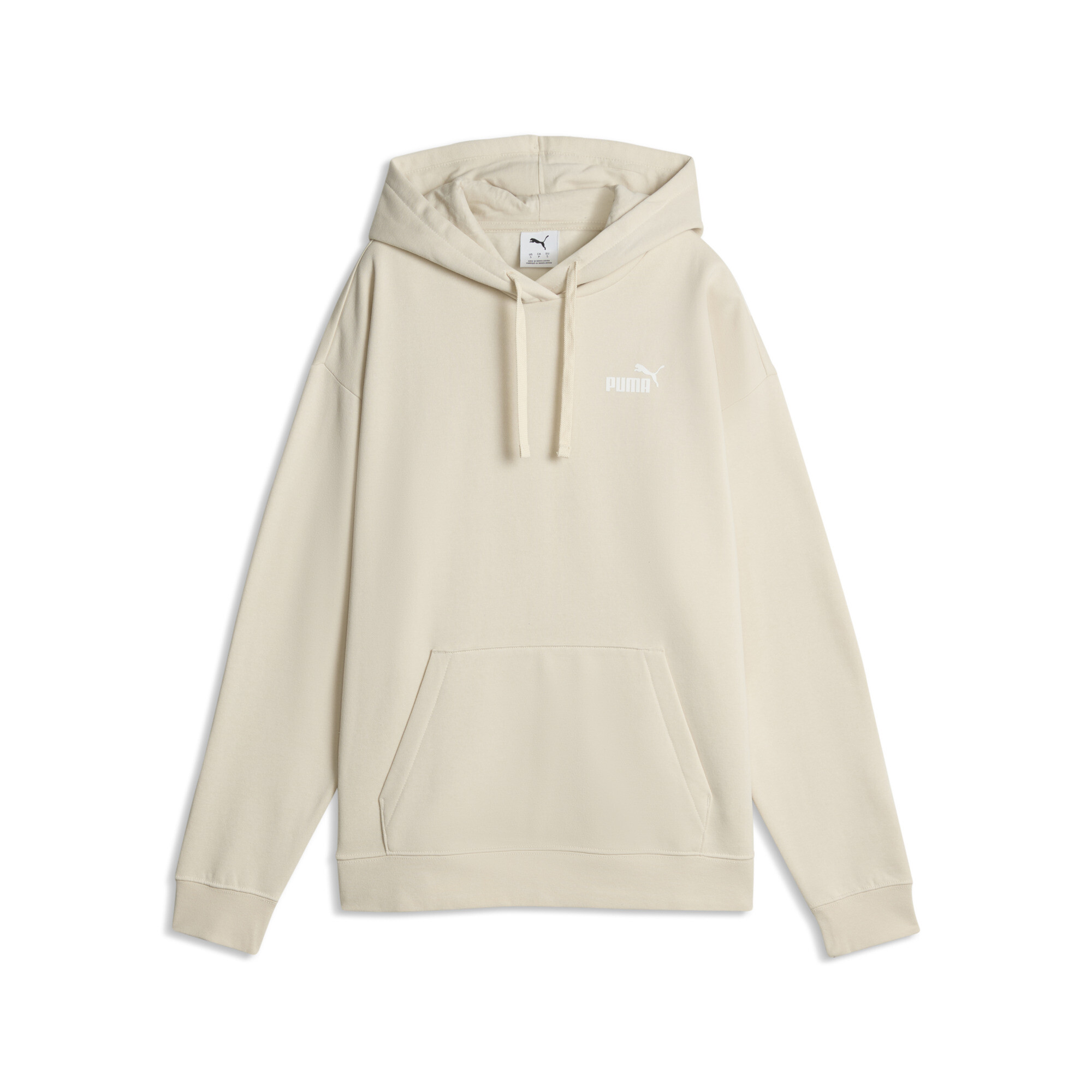 PUMA Damska bluza z kapturem Essentials o luźnym kroju, Odzież, Biały, M