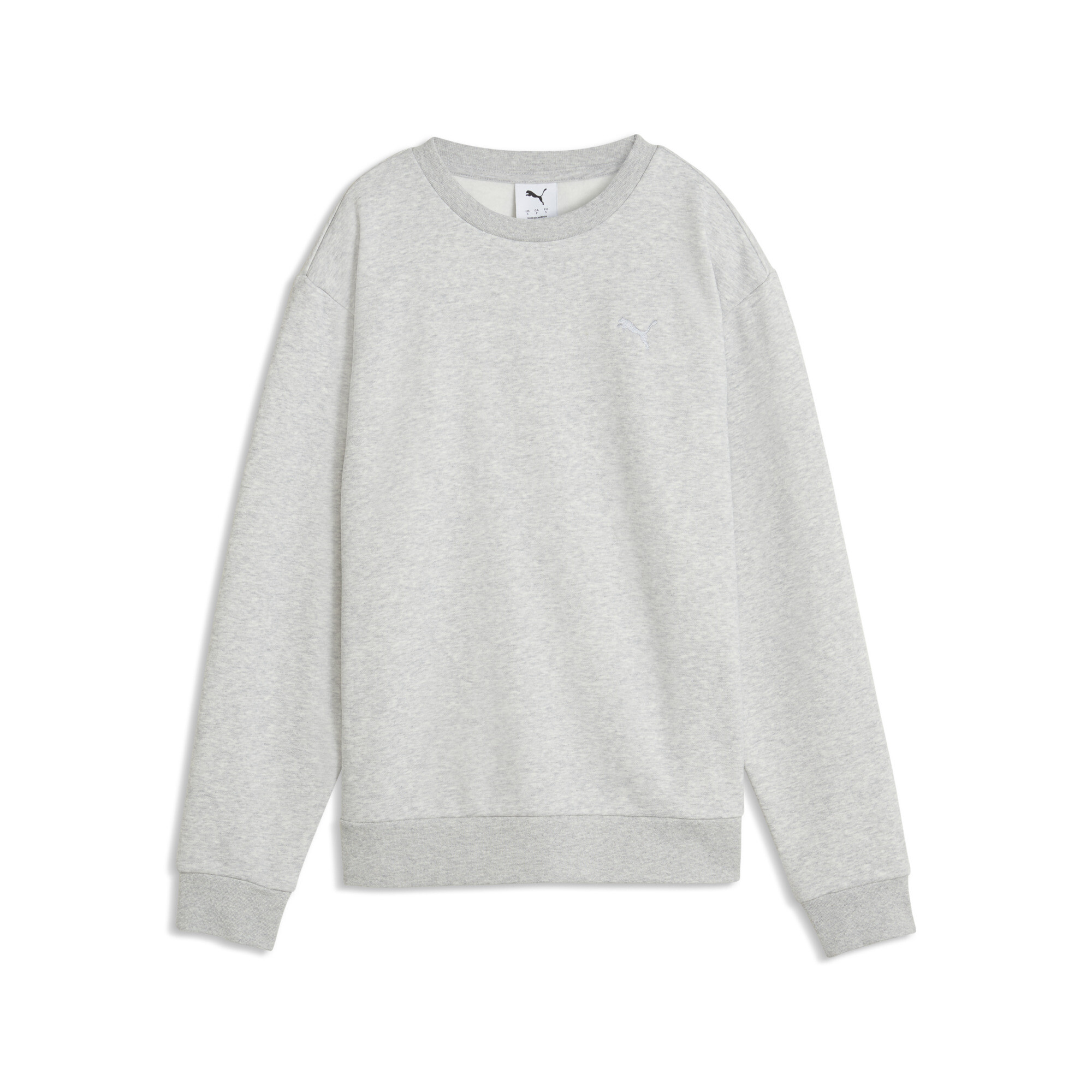 PUMA Essentials Elevated Crew Sweatshirt Damen, Kleidung, Grau, M