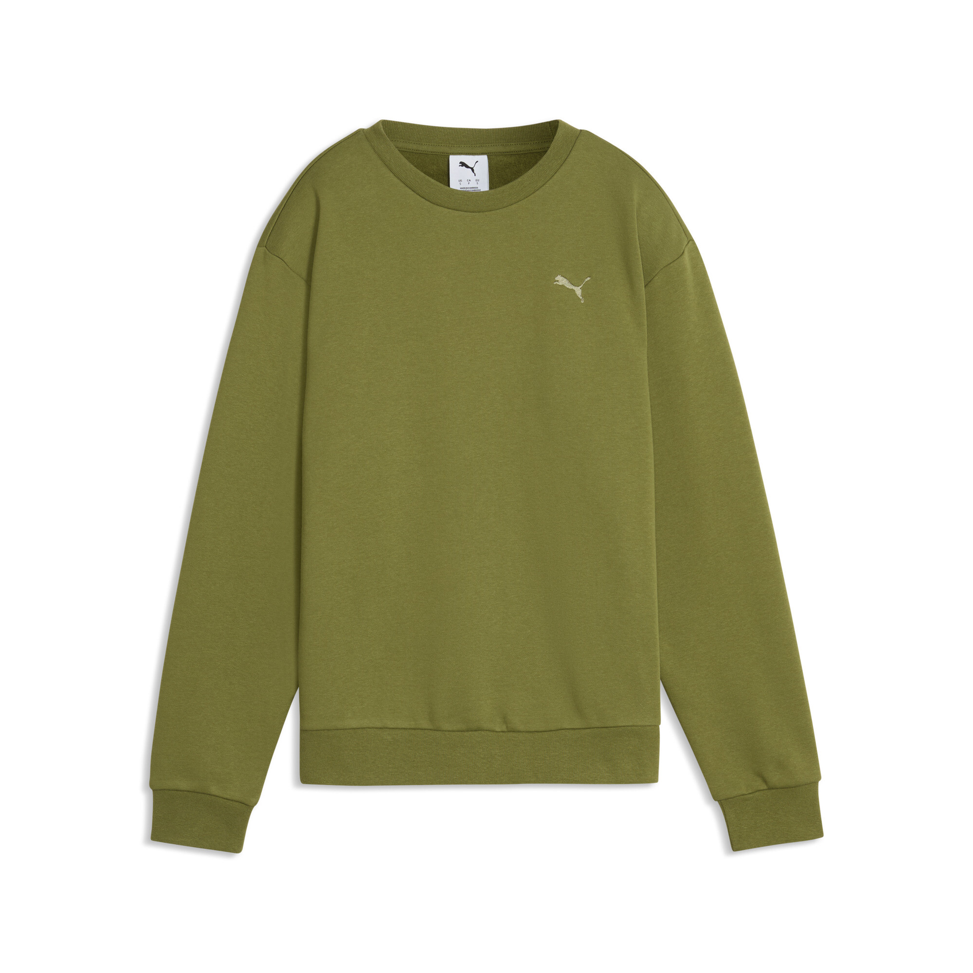 PUMA Essentials Elevated Crew Sweatshirt Damen, Kleidung, Grün, M