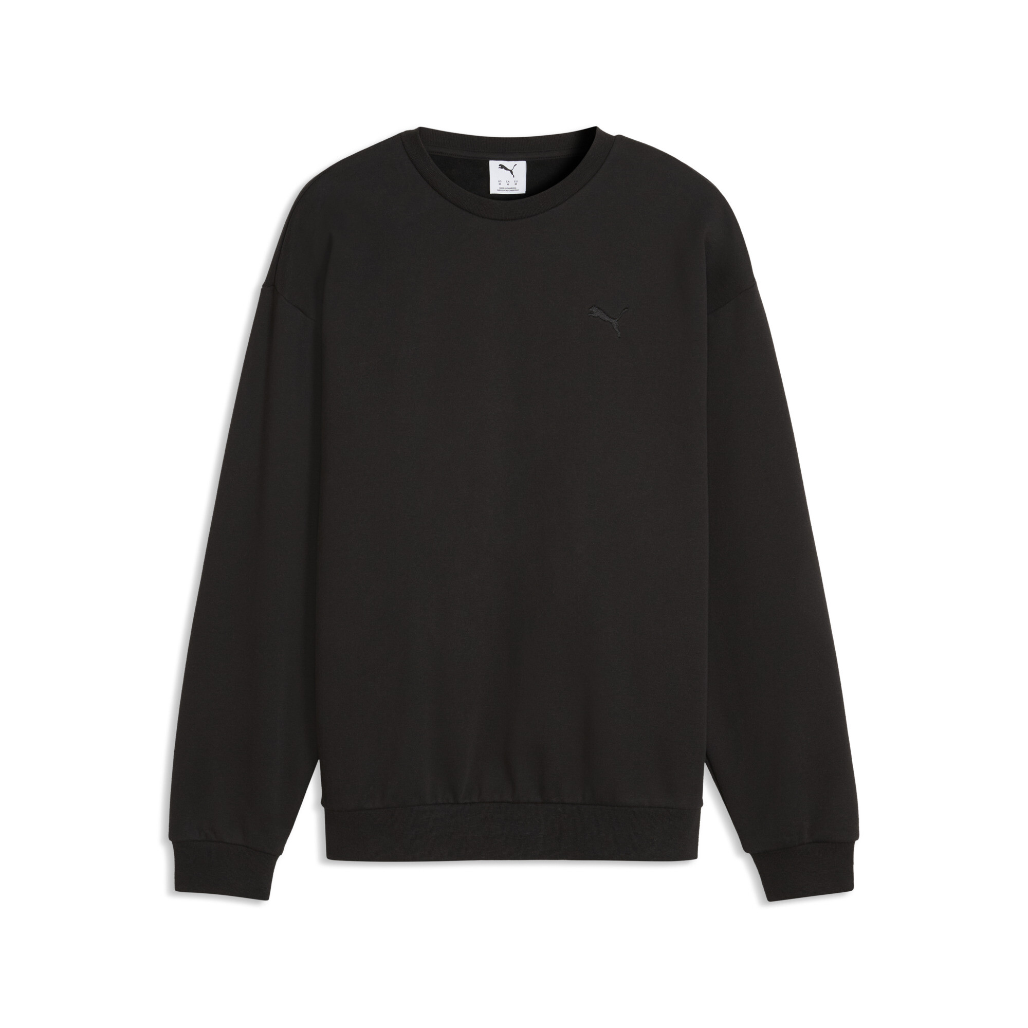 PUMA Essentials Elevated Relaxed Crew Sweatshirt Herren, Kleidung, Schwarz, M