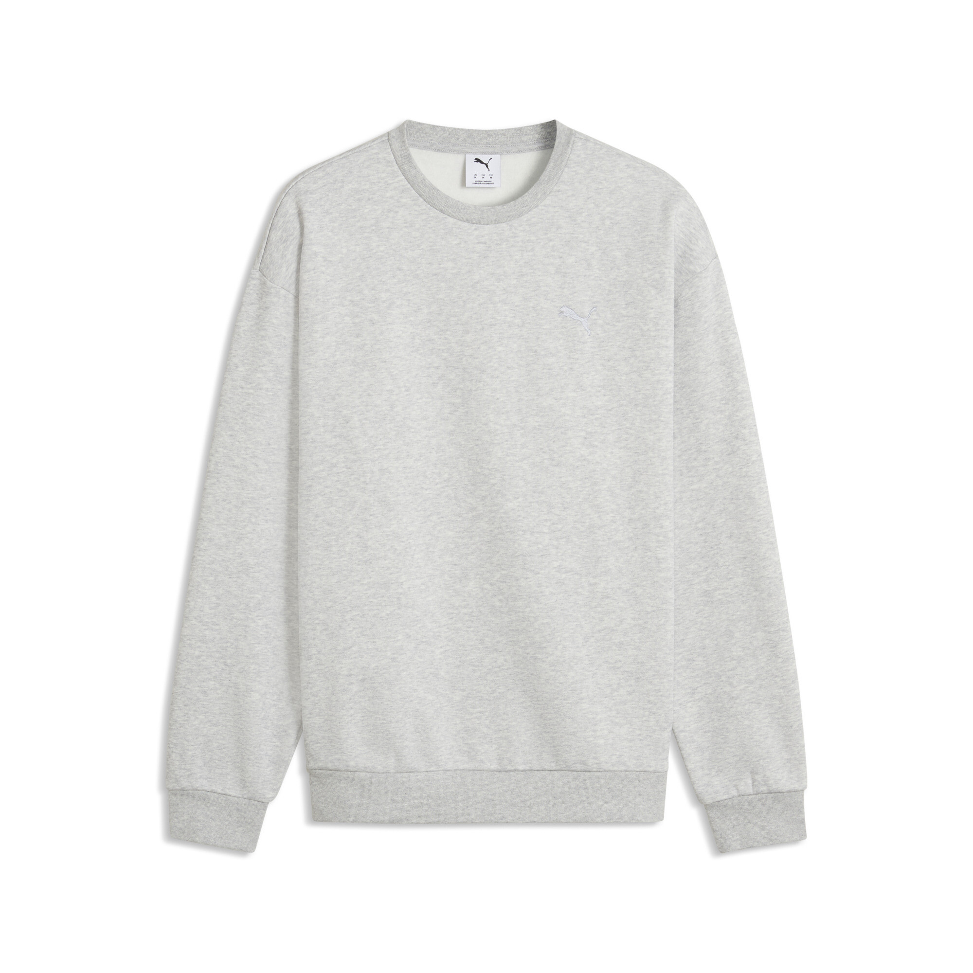 PUMA Essentials Elevated Relaxed Crew Sweatshirt Herren, Kleidung, Grau, M