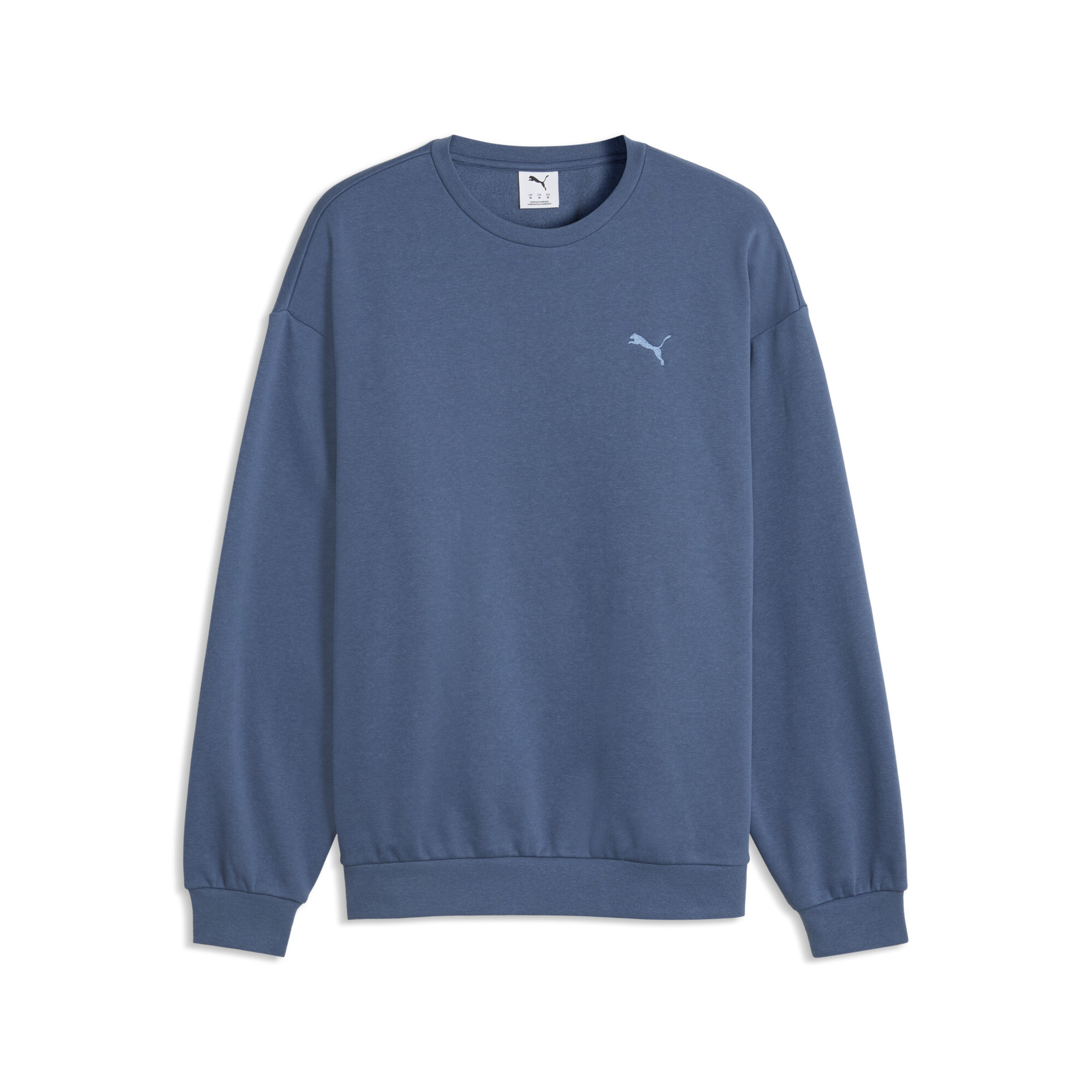 PUMA Essentials Elevated Relaxed Crew Sweatshirt Herren, Kleidung, Blau, M