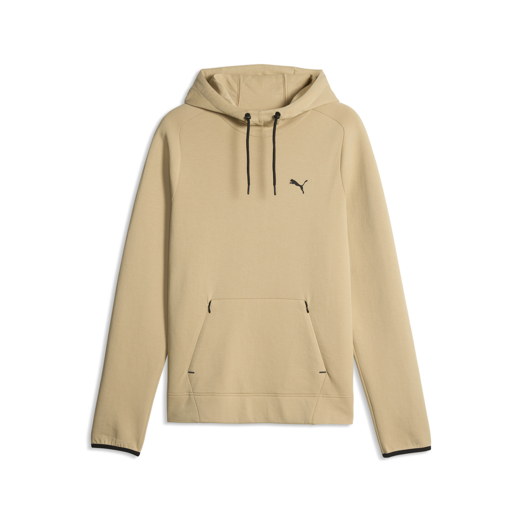 PUMA Męska bluza z kapturem EVOSTRIPE Spacer Slim, Odzież, Beżowy, M