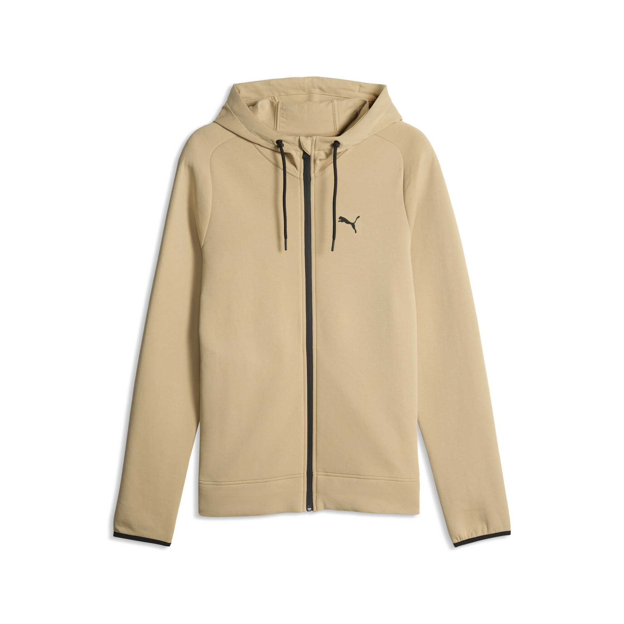 PUMA Męska rozpinana bluza z kapturem EVOSTRIPE Spacer, Odzież, Beżowy, M
