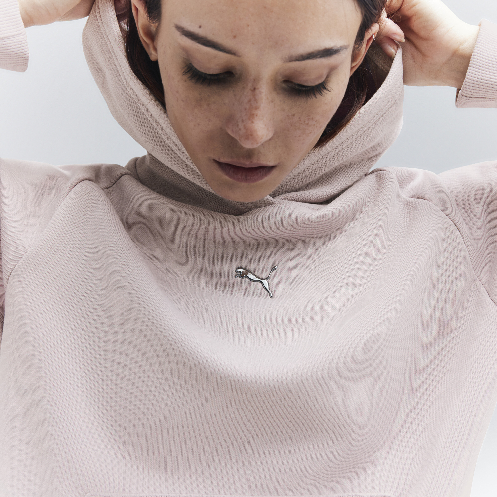 PUMA Chrome Cat Women's Hoodie in Pink, Size 3XL
