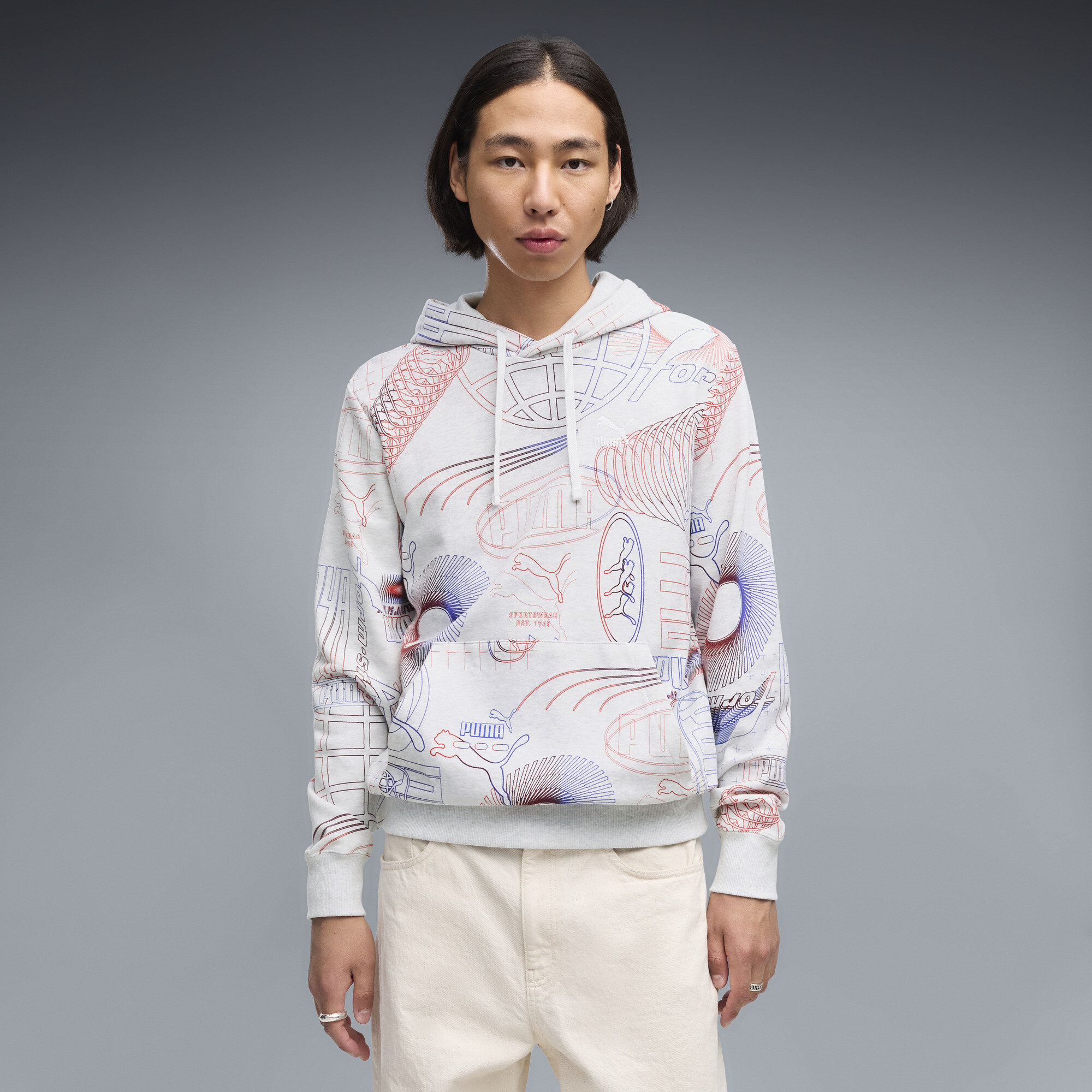 PUMA Hoodie à imprimés Essentials Homme Vêtements