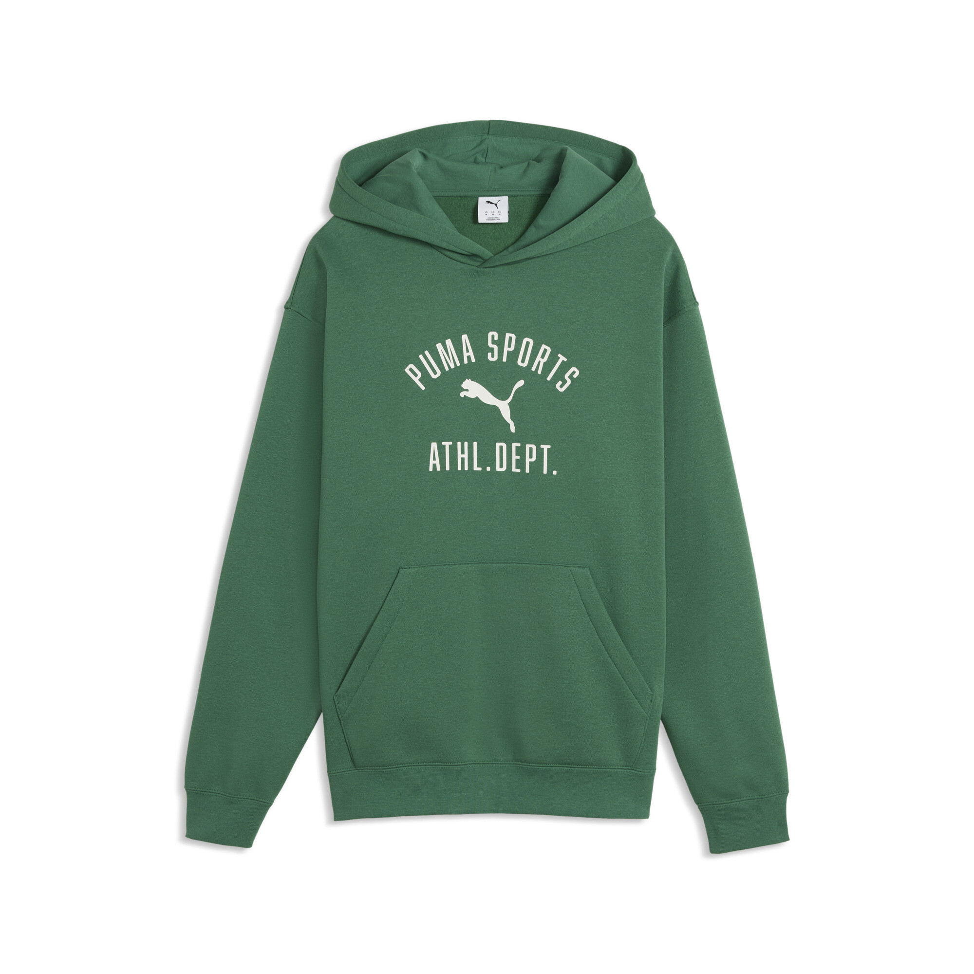 PUMA Męska dzianinowa bluza Varsity z kapturem, Odzież, Zielony, M