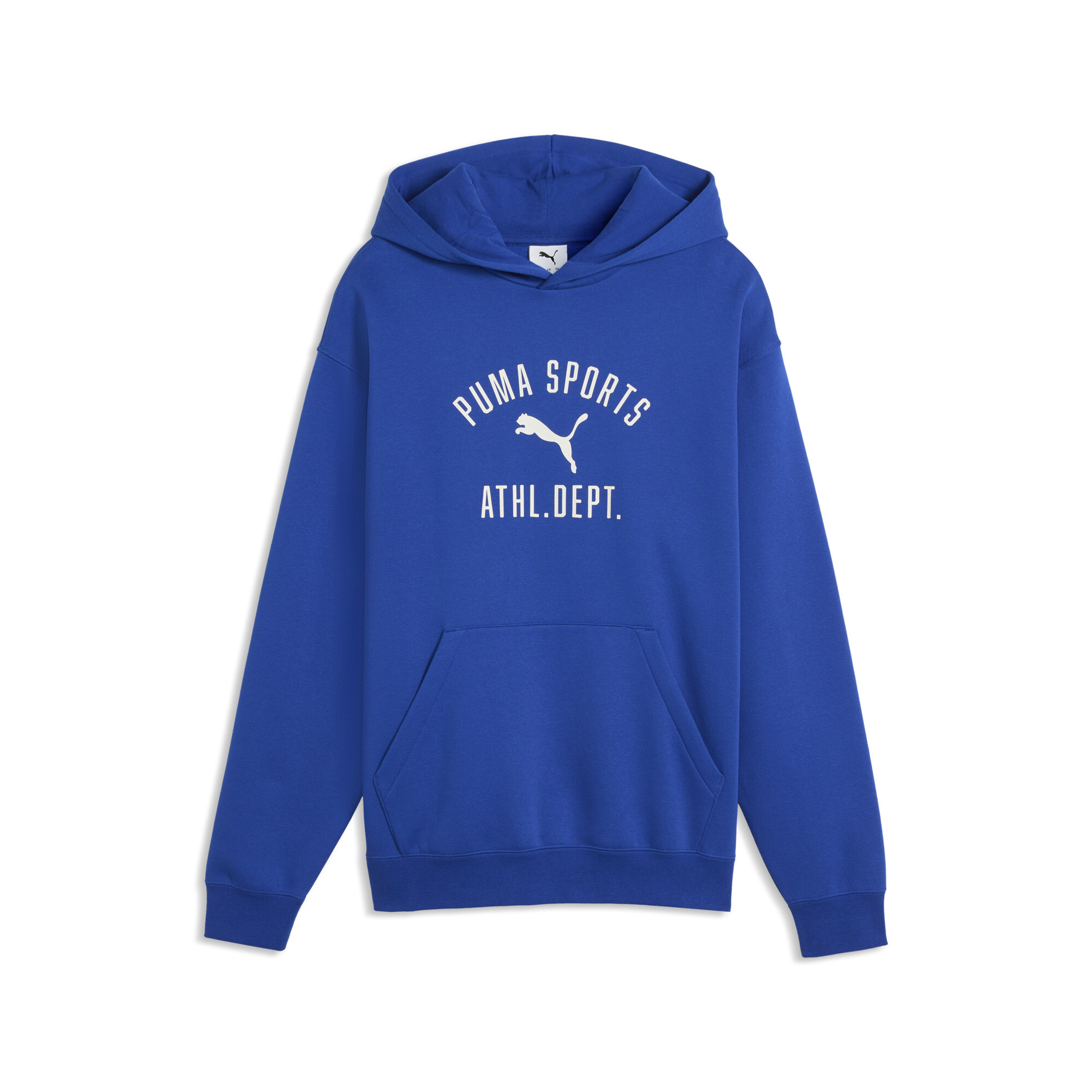 PUMA Męska dzianinowa bluza Varsity z kapturem, Odzież, Niebieski, M