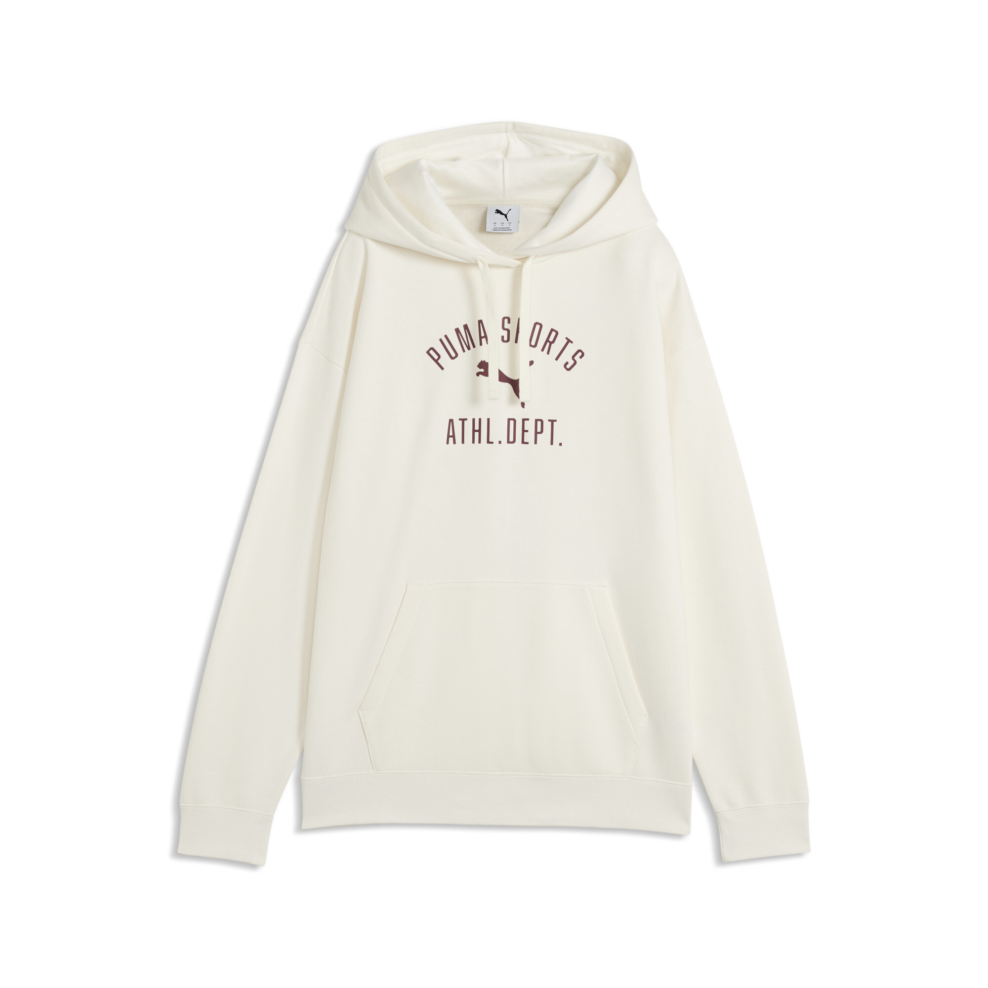 PUMA Damska dzianinowa bluza z kapturem Varsity o luźnym kroju, Odzież, Biały, M
