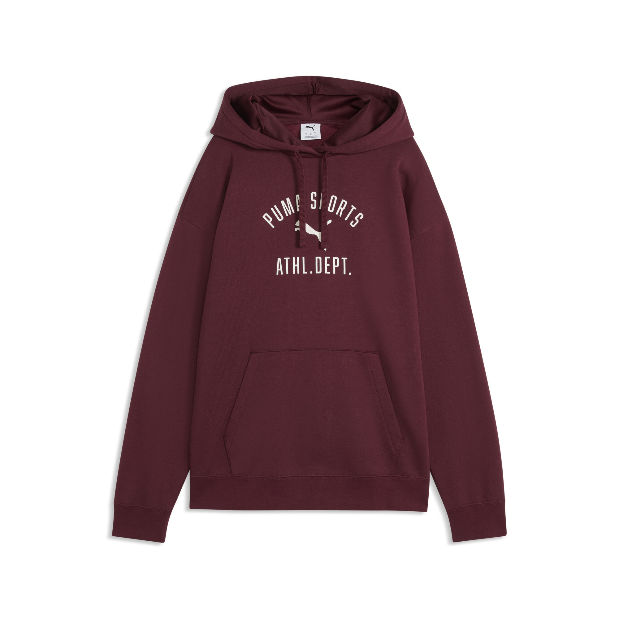 PUMA Damska dzianinowa bluza z kapturem Varsity o luźnym kroju, Odzież, Czerwony, M