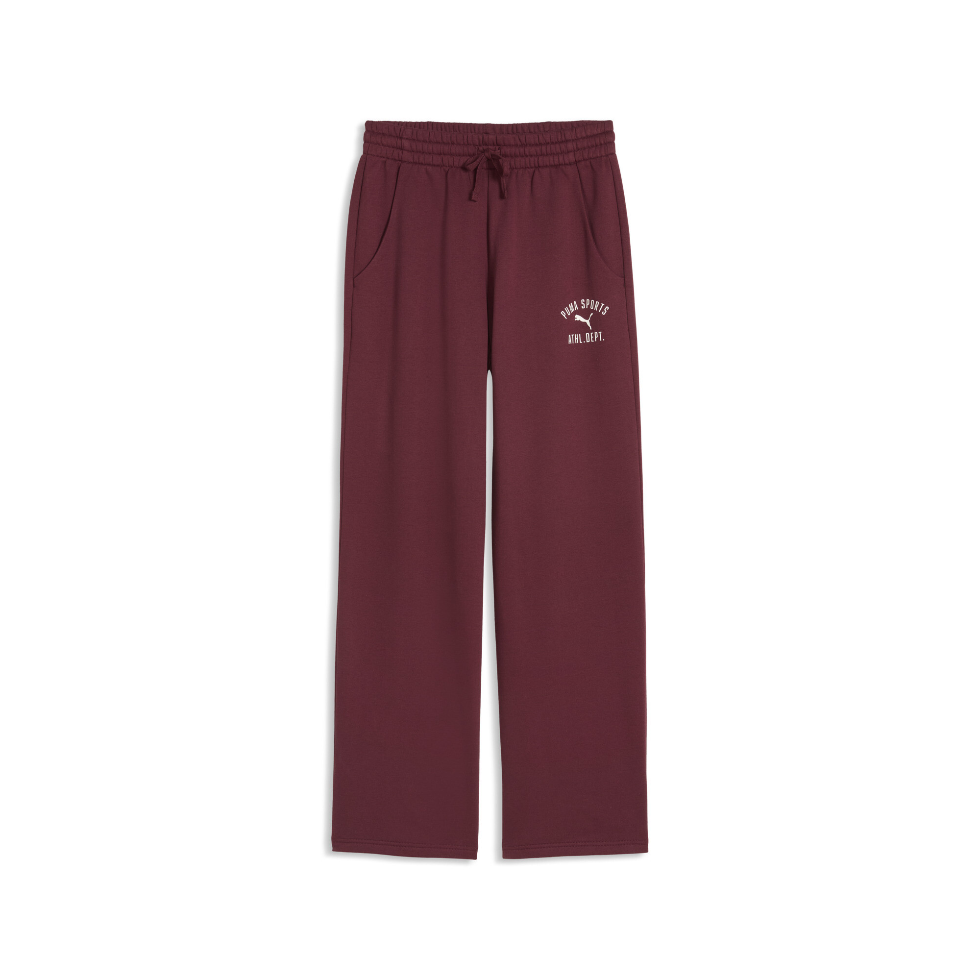 PUMA Damskie proste spodnie dresowe Varsity z wysokim stanem, Odzież, Czerwony, M