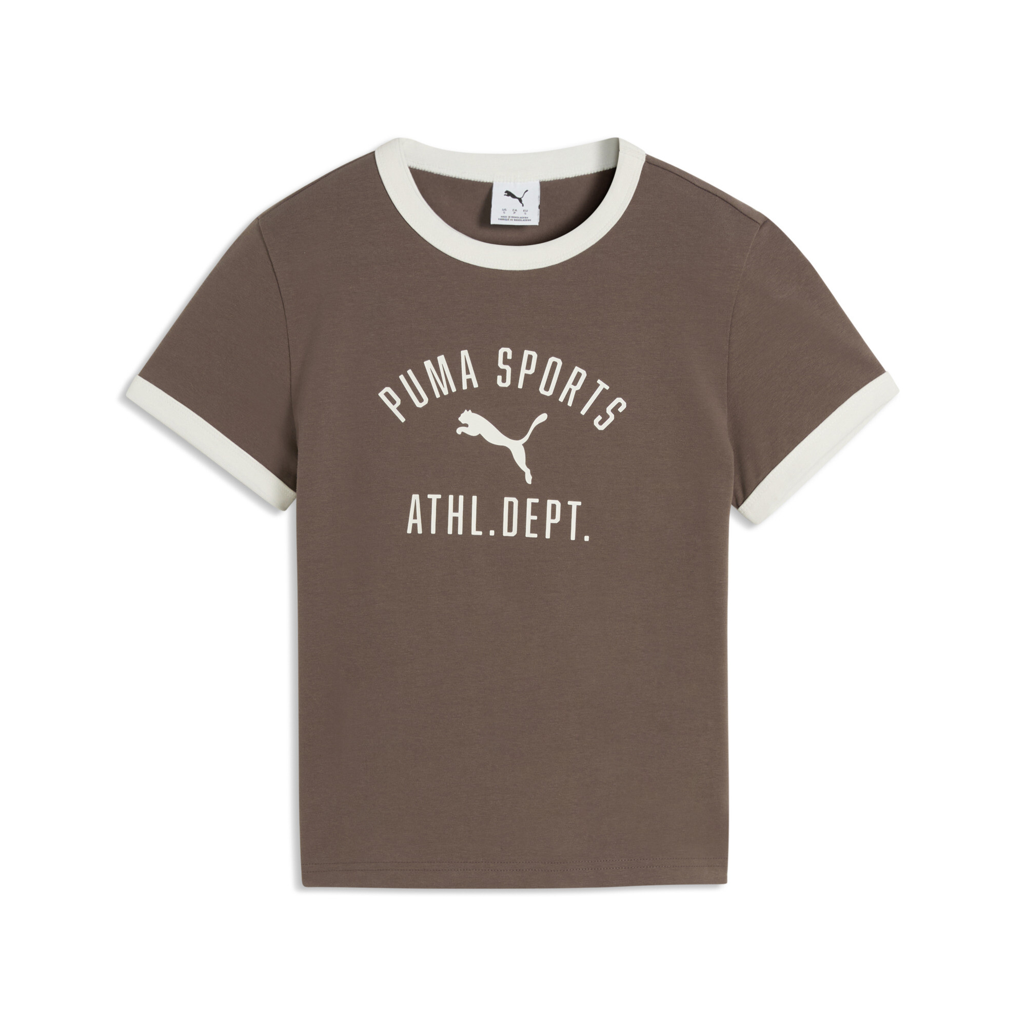 PUMA Varsity Slim Tee Women, Clothing, Ruby Shimmer, M