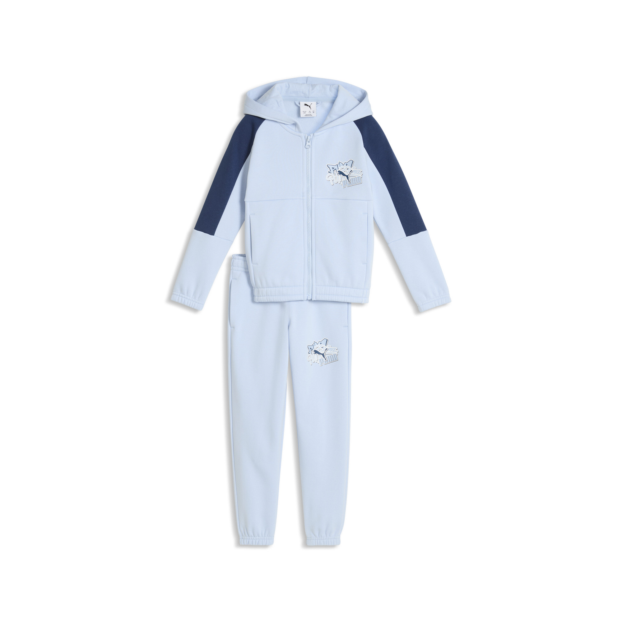PUMA Ensemble de survtement zipp et capuche Scribble Enfant et Adolescent Accessoires Bleu 5-6Y 65$