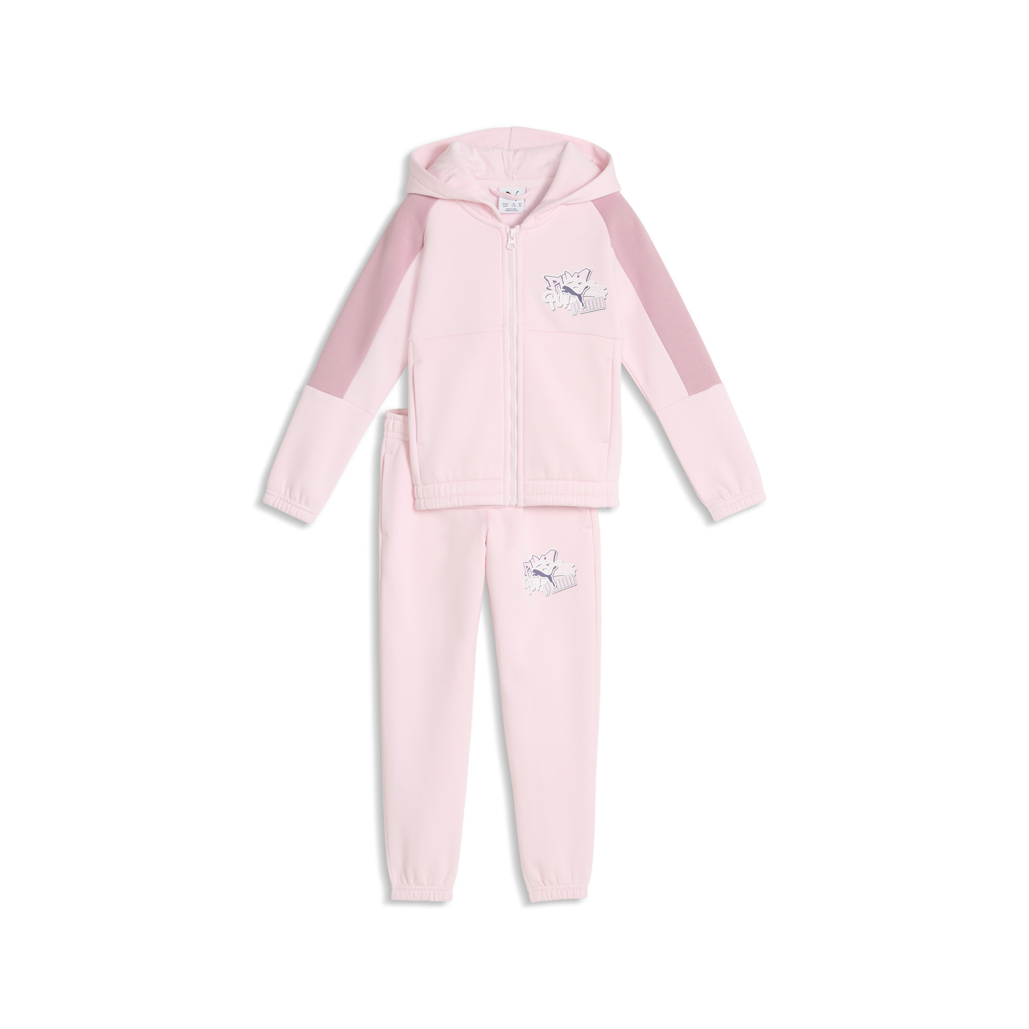 PUMA Ensemble de survtement zipp et capuche Scribble Enfant et Adolescent Accessoires Rose 5-6Y 65$
