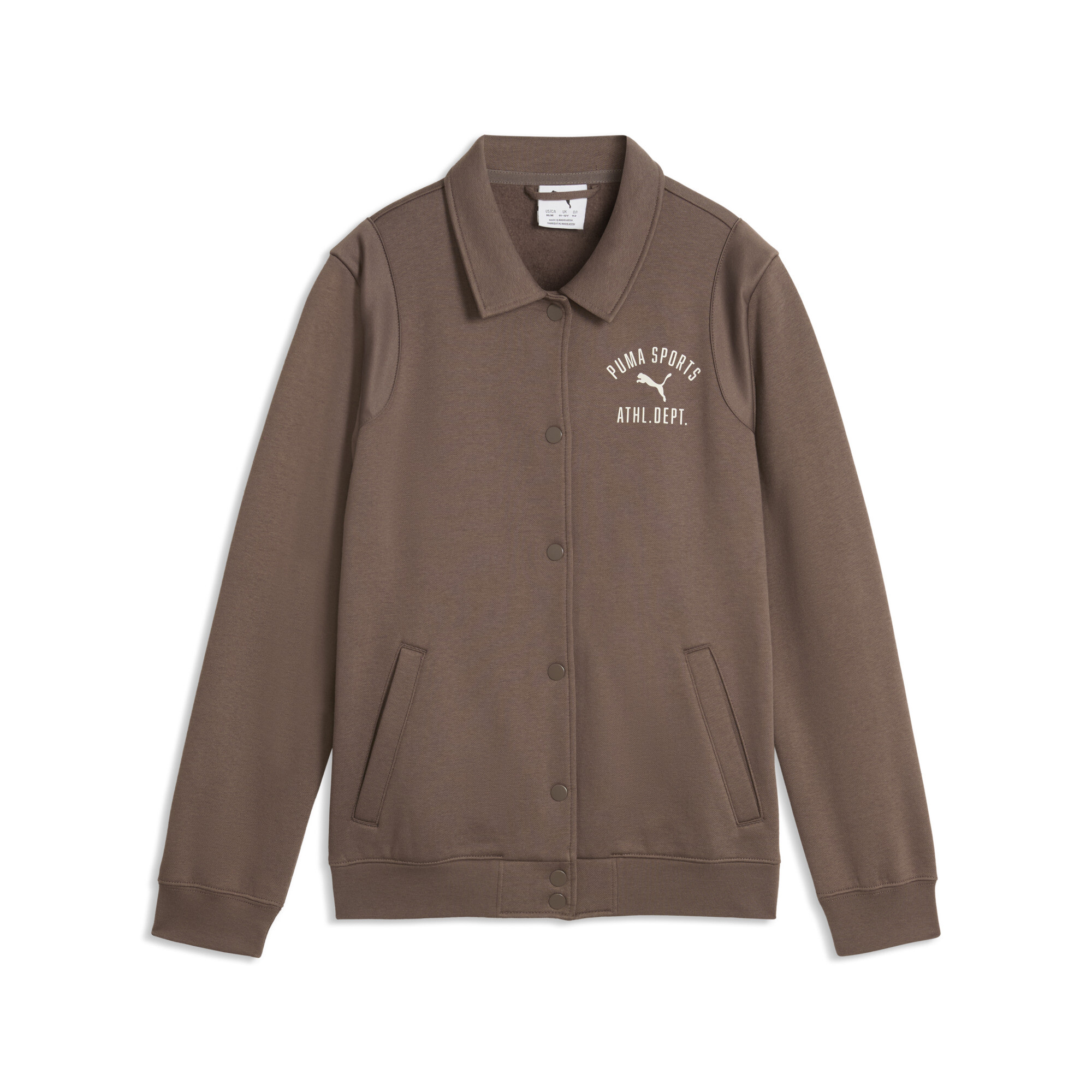 PUMA Varsity Fleece Trainingsjacke Teenager, Kleidung, Braun, 9-10Y