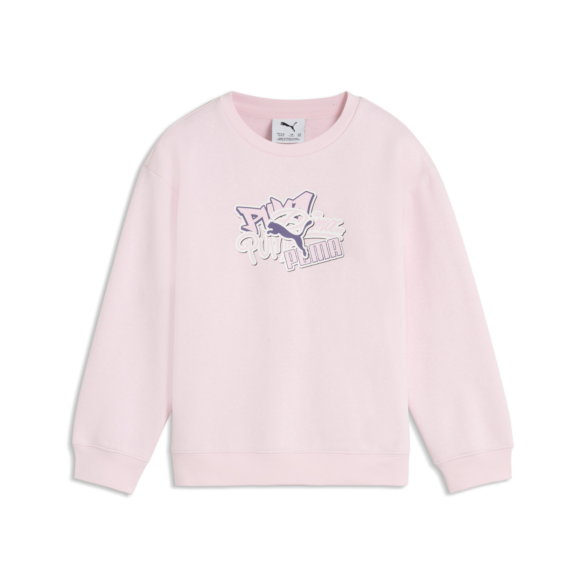 PUMA Dziecięca bluza dresowa Essentials Graphics Scribble GFX o luźnym kroju, Akcesoria, Różowy, 7-8Y
