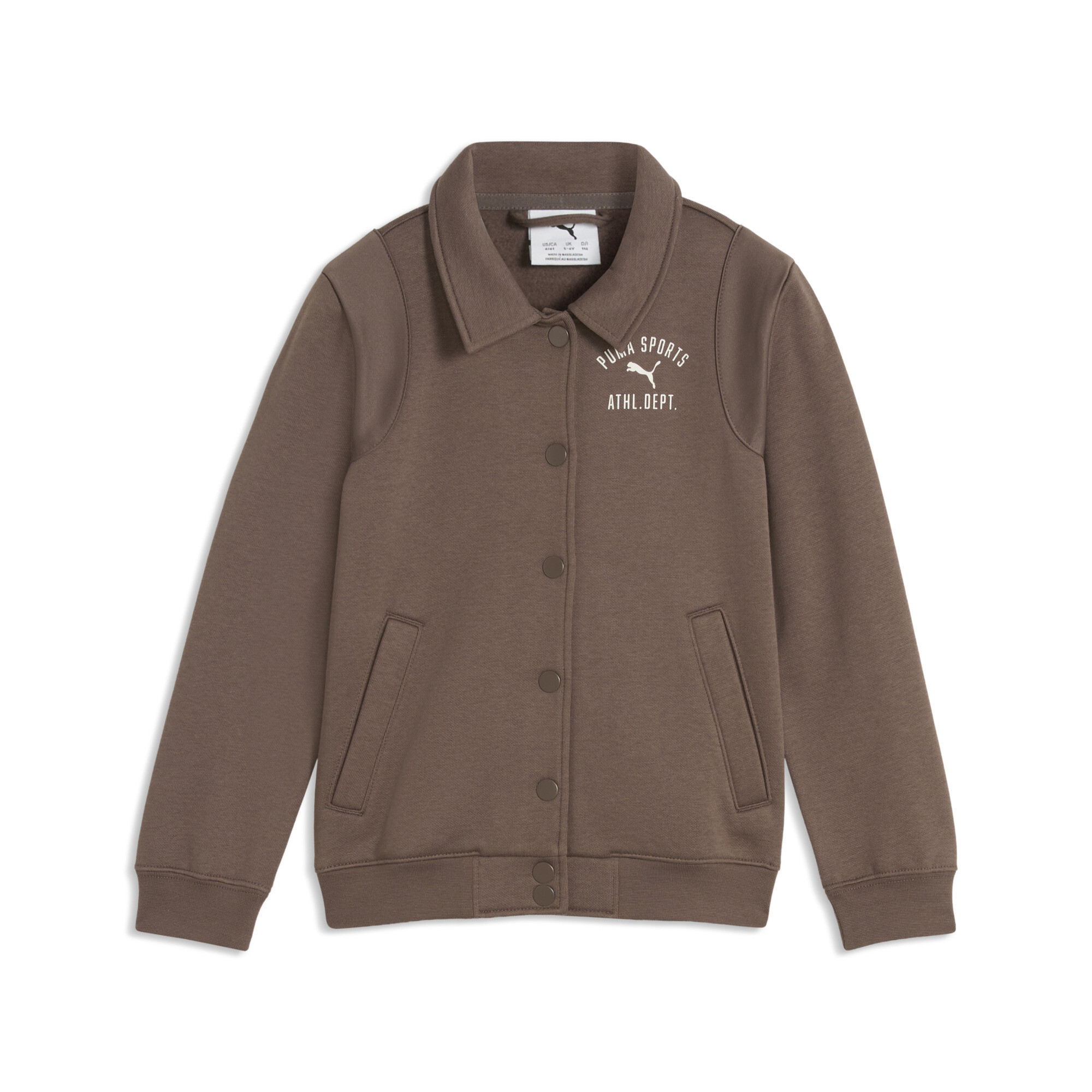 PUMA Varsity Bomberjacke Kinder, Kleidung, Braun, 5-6Y