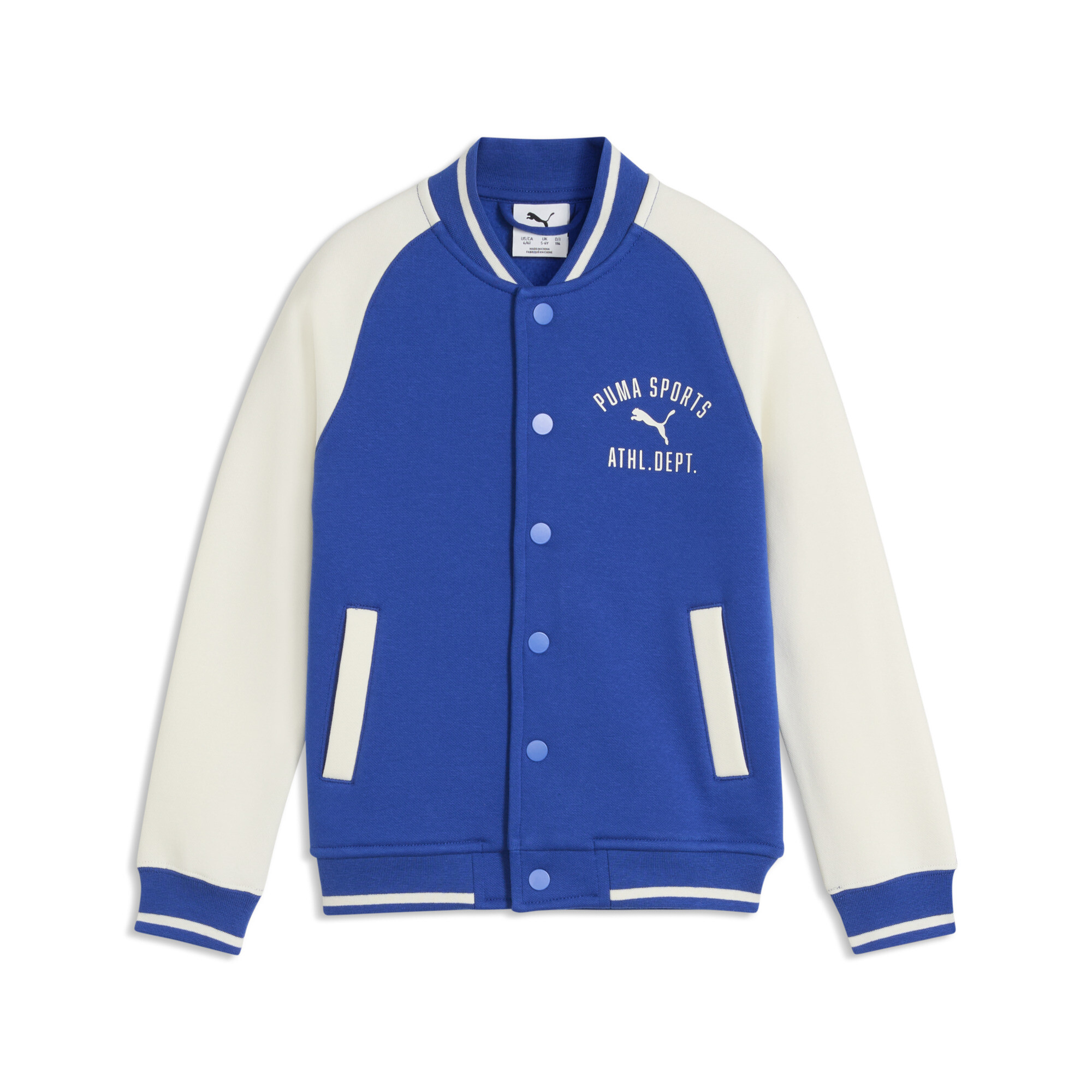 PUMA Varsity Bomberjacke Kinder, Accessoires, Blau, 5-6Y