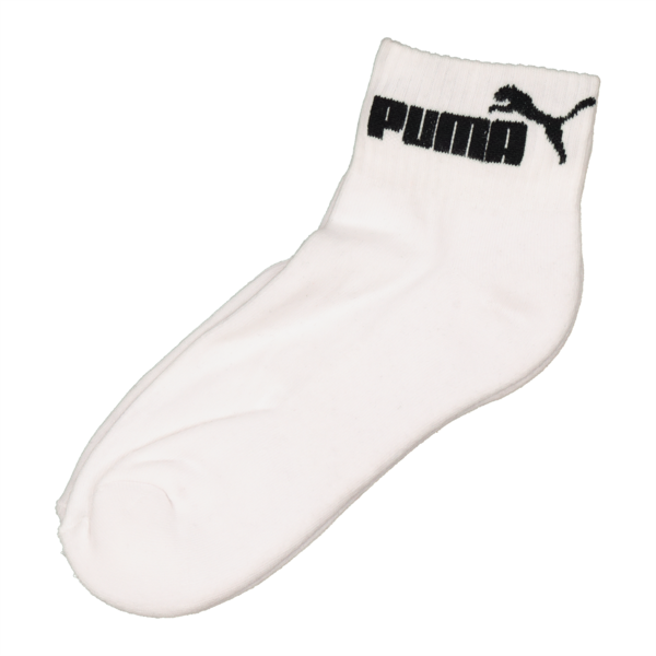 Mens Crew Running Sock, Puma White-Puma Black, large-ZAF