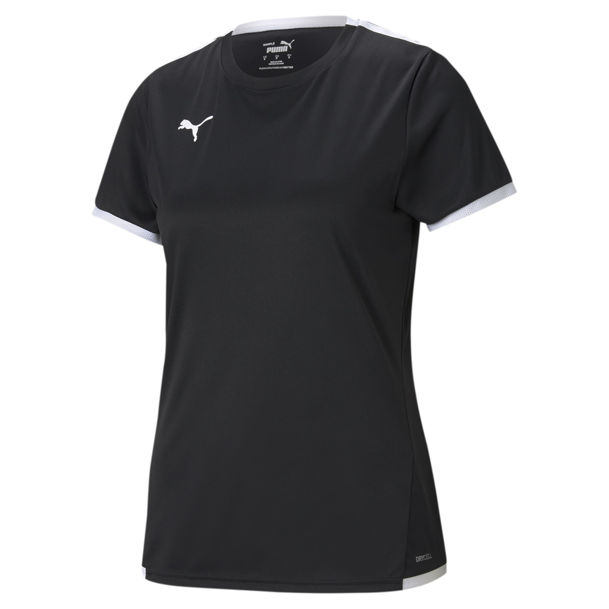 Women's Puma Team LIGA Football Jersey, Black, Size S, Sport