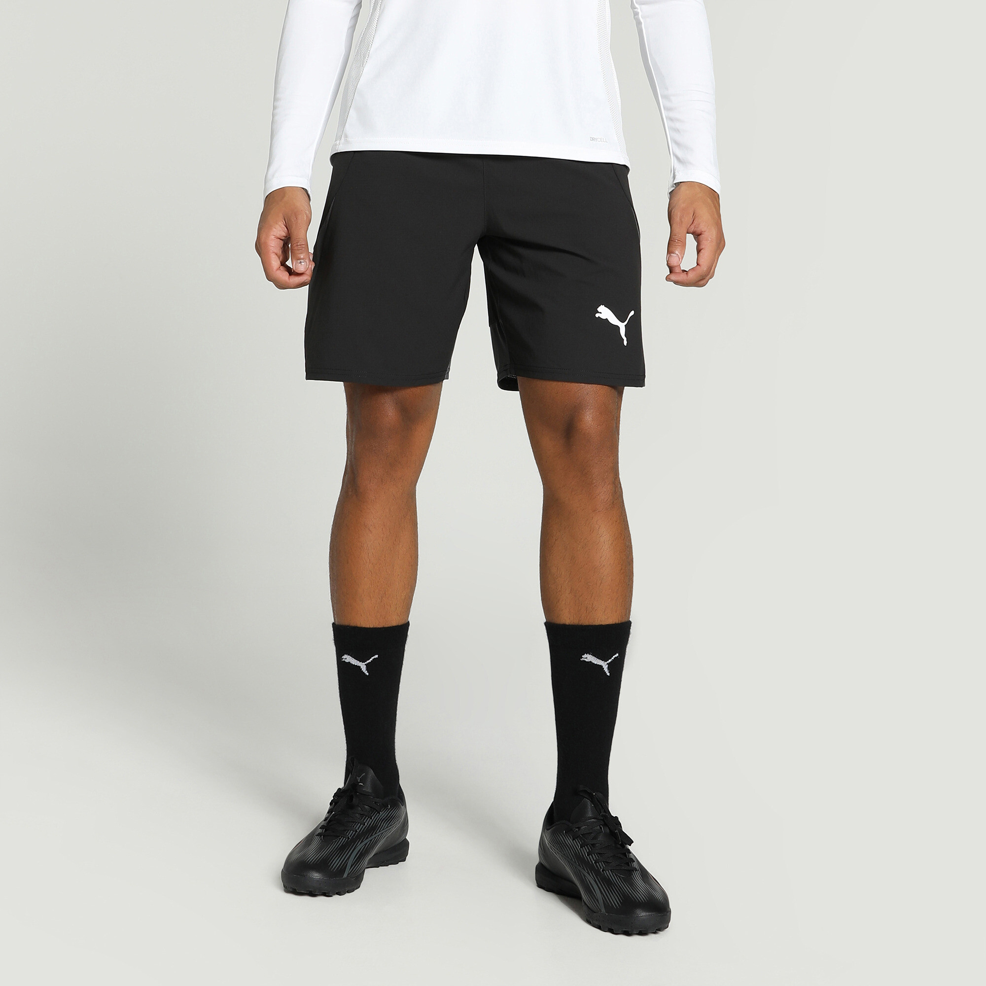 PUMA teamFINAL Men's Soccer Shorts in Black, Size XXL