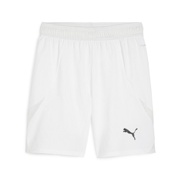 Puma Teamfinal Men's Soccer Shorts In White- Black-feather Gray