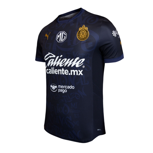 Camiseta de fútbol alternativa auténtica de Chivas 25 para hombre, PUMA Navy, large-MEX