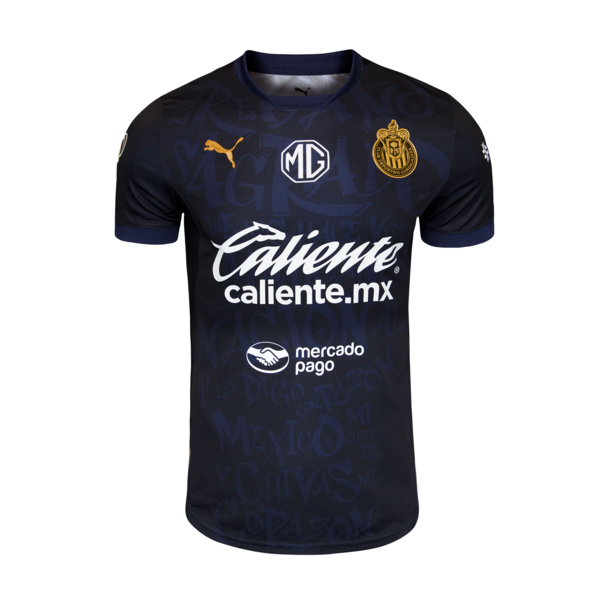 Camiseta de fútbol alternativa auténtica de Chivas 25 para hombre, PUMA Navy, large-MEX