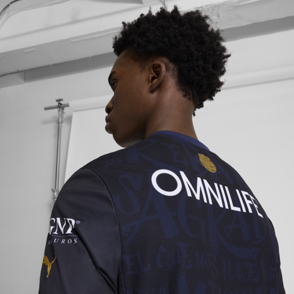 Camiseta de fútbol alternativa auténtica de Chivas 25 para hombre, PUMA Navy, large-MEX