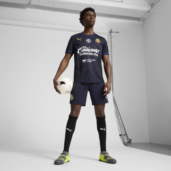 Camiseta de fútbol alternativa auténtica de Chivas 25 para hombre, PUMA Navy, large-MEX
