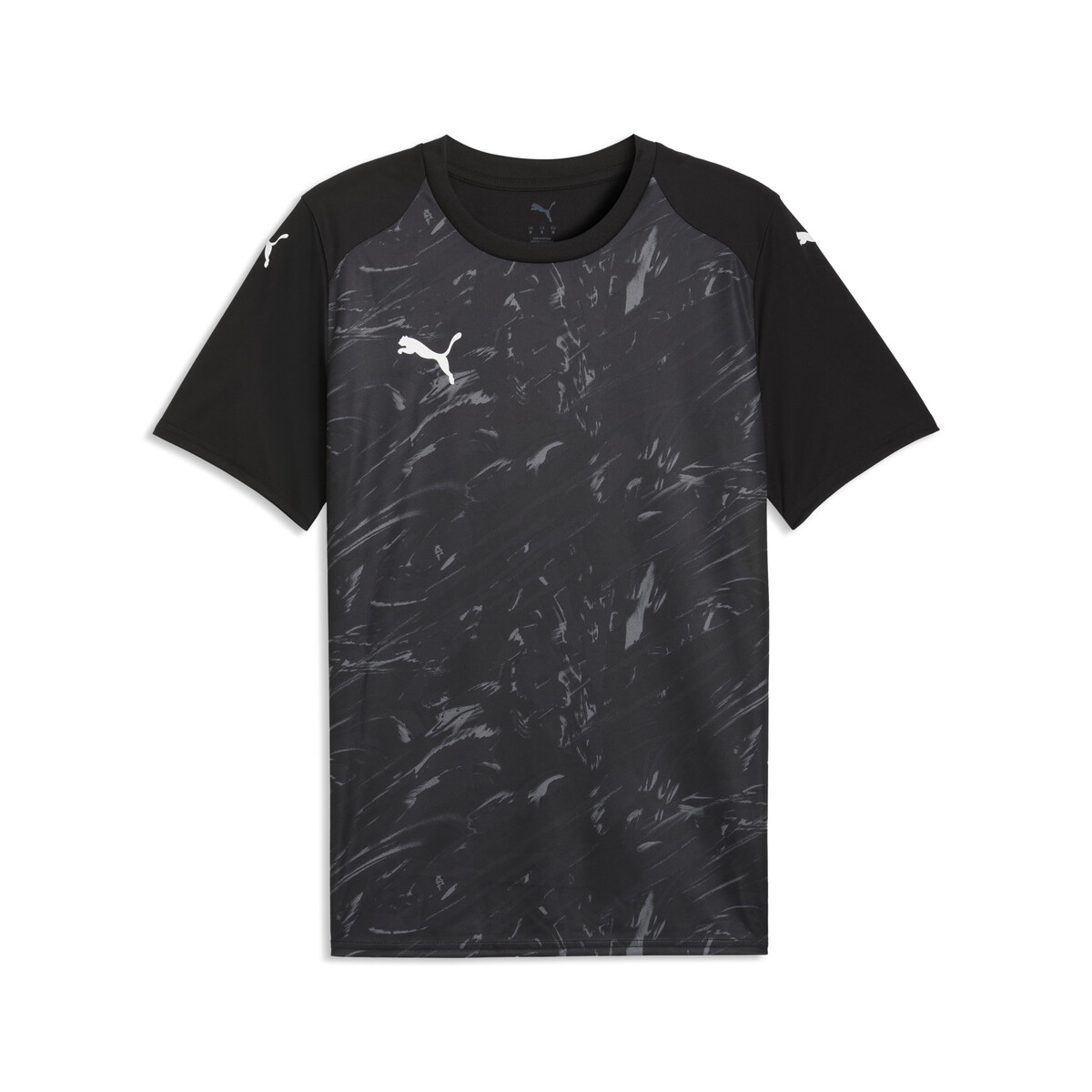 teamFINAL Slim Graphic Jersey Men in Black/White Flat Dark Gray by PUMA, Medium
